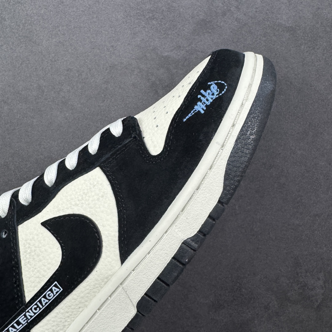 图片[5]-【定制版】高端定制Nike SB Dunk Low “巴黎世家联名——米白黑蓝刺绣” 高端定制 低帮休闲板鞋 定制鞋盒 大厂纯原品质出货 超高清洁度 皮料切割干净无任何毛边 细节完美 货号：DS6608-015 尺码：36 36.5 37.5 38 38.5 39 40 40.5 41 42 42.5 43 44 44.5 45 编码：HXSB330340-选品中心