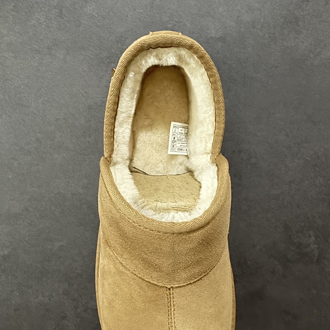 图片[7]-【SP顶级版】UGG 冬季雪地靴 海登休闲一脚蹬 M/1138333 原代工厂隆丰A级真羊毛皮一体完全遵循正平正品，精选A级羊皮毛一体材质，内里毛绒如云朵般包裹双脚，白带恒温属性一寒锁温抗冻，股季透气排湿，让双脚时刻处于干爽舒适的状态，轻量化设计搭配柔韧鞋底，每一步都似踩在软垫上，再加上贴合足型的弧度与足跟支撑，无论是居家休憩,外出通勤还是日常跑腿，全天行走也无负担。 从经典高筒靴到简约拖鞋，从基础中性色到潮流设计，既能与牛仔裤、卫衣打造随性日常，也能搭配裙子、男女同款更能轻松适配情侣穿搭。 优质羊皮毛天生耐磨损，搭配扎实工艺与防水科技加持，能抵御日常磨损与雨雪侵袭。一双穿数年仍能保持柔软质感💪🏻 尺码：39-45-选品中心