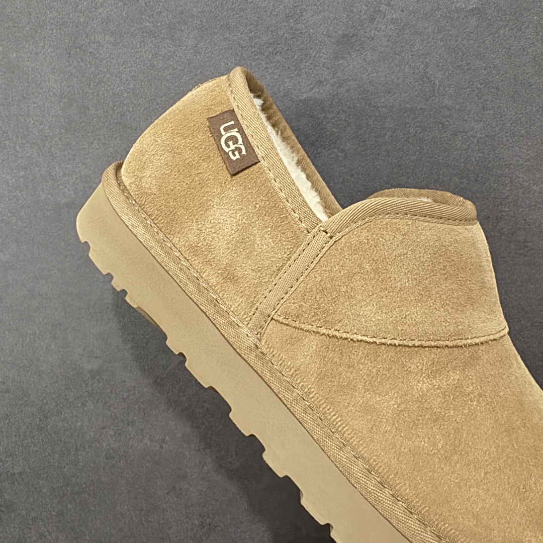 图片[6]-【SP顶级版】UGG 冬季雪地靴 海登休闲一脚蹬 M/1138333 原代工厂隆丰A级真羊毛皮一体完全遵循正平正品，精选A级羊皮毛一体材质，内里毛绒如云朵般包裹双脚，白带恒温属性一寒锁温抗冻，股季透气排湿，让双脚时刻处于干爽舒适的状态，轻量化设计搭配柔韧鞋底，每一步都似踩在软垫上，再加上贴合足型的弧度与足跟支撑，无论是居家休憩,外出通勤还是日常跑腿，全天行走也无负担。 从经典高筒靴到简约拖鞋，从基础中性色到潮流设计，既能与牛仔裤、卫衣打造随性日常，也能搭配裙子、男女同款更能轻松适配情侣穿搭。 优质羊皮毛天生耐磨损，搭配扎实工艺与防水科技加持，能抵御日常磨损与雨雪侵袭。一双穿数年仍能保持柔软质感💪🏻 尺码：39-45-选品中心
