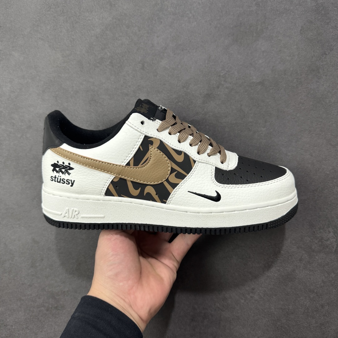 【定制版】Nk Air Force 1‘07 Low 斯图西联名 空军一号低帮休闲板鞋  #原楦头原纸板 原装鞋盒 定制五金配件 内置全掌气垫 原厂鞋底 货号：XJ9168-002  尺码：36 36.5 37.5 38 38.5 39 40 40.5 41 42 42.5 43 44 44.5 45-选品中心