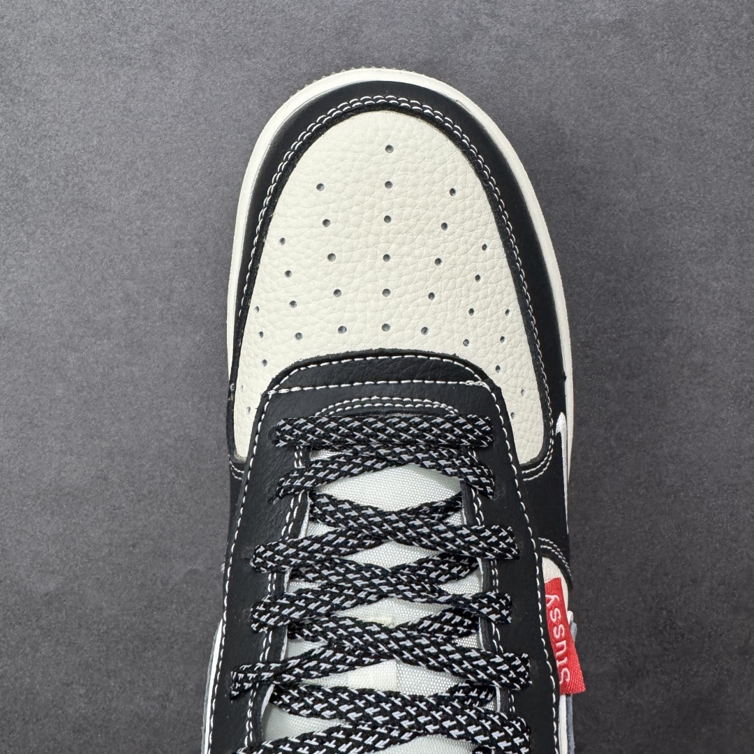 图片[8]-【定制版】Nike Air Force 1\’07 Low 斯图西联名 米灰黑织标 空军一号低帮休闲板鞋  #定制皮料 原厂3D打印 定制鞋盒 原楦原纸板 纯正空军版型 内置全掌气垫 货号：DF0188-102  尺码：36 36.5 37.5 38 38.5 39 40 40.5 41 42 42.5 43 44 44.5 45-选品中心