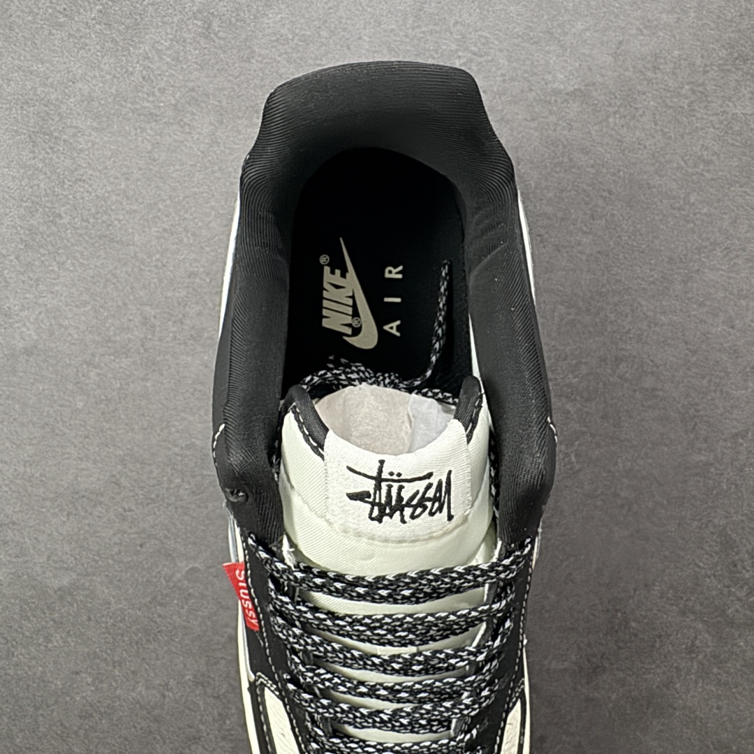 图片[7]-【定制版】Nike Air Force 1\’07 Low 斯图西联名 米灰黑织标 空军一号低帮休闲板鞋  #定制皮料 原厂3D打印 定制鞋盒 原楦原纸板 纯正空军版型 内置全掌气垫 货号：DF0188-102  尺码：36 36.5 37.5 38 38.5 39 40 40.5 41 42 42.5 43 44 44.5 45-选品中心