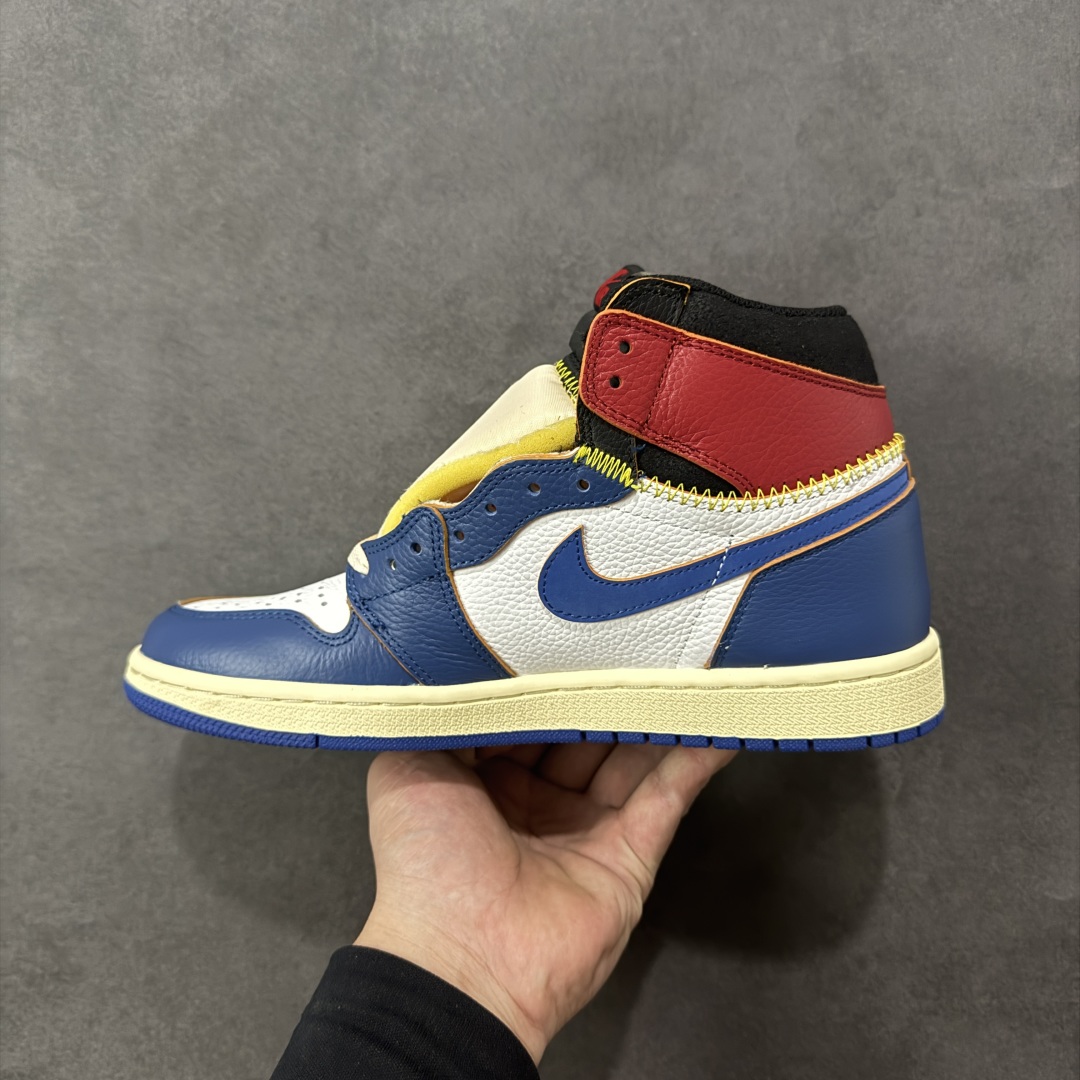 图片[2]-【头层BC版】Union x Air Jordan aj1 Retro High OG 百搭休闲文化运动篮球鞋 口碑AJ大厂出品 全系列原楦原纸板开发 原厂头层皮料加持 原厂定型后跟完美效果 裁片超高清洁度 针车 细节到位 性价比十足💪🏻 货号：BV1300-146 尺码：40-47.5（半）-选品中心