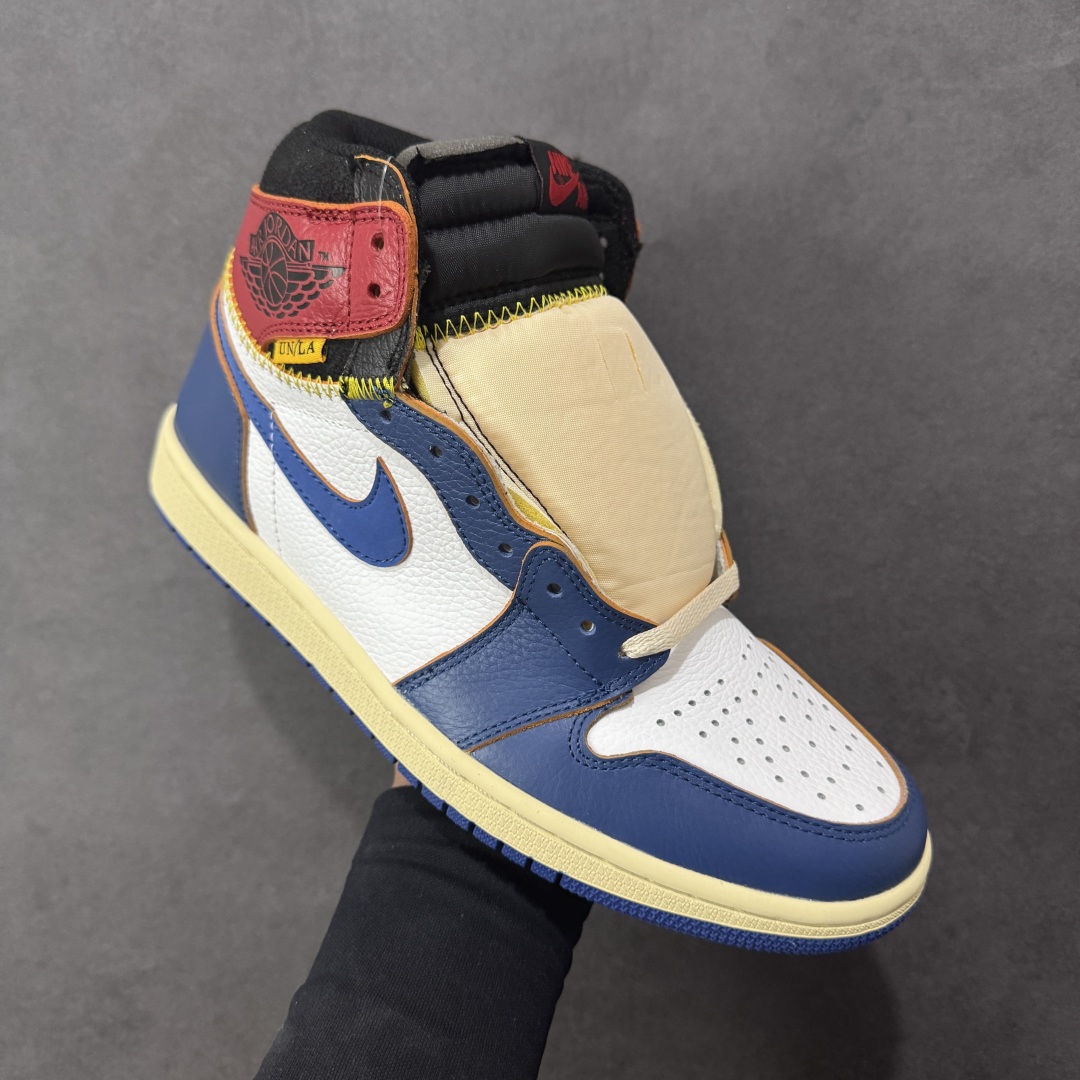 图片[3]-【头层BC版】Union x Air Jordan aj1 Retro High OG 百搭休闲文化运动篮球鞋 口碑AJ大厂出品 全系列原楦原纸板开发 原厂头层皮料加持 原厂定型后跟完美效果 裁片超高清洁度 针车 细节到位 性价比十足💪🏻 货号：BV1300-146 尺码：40-47.5（半）-选品中心