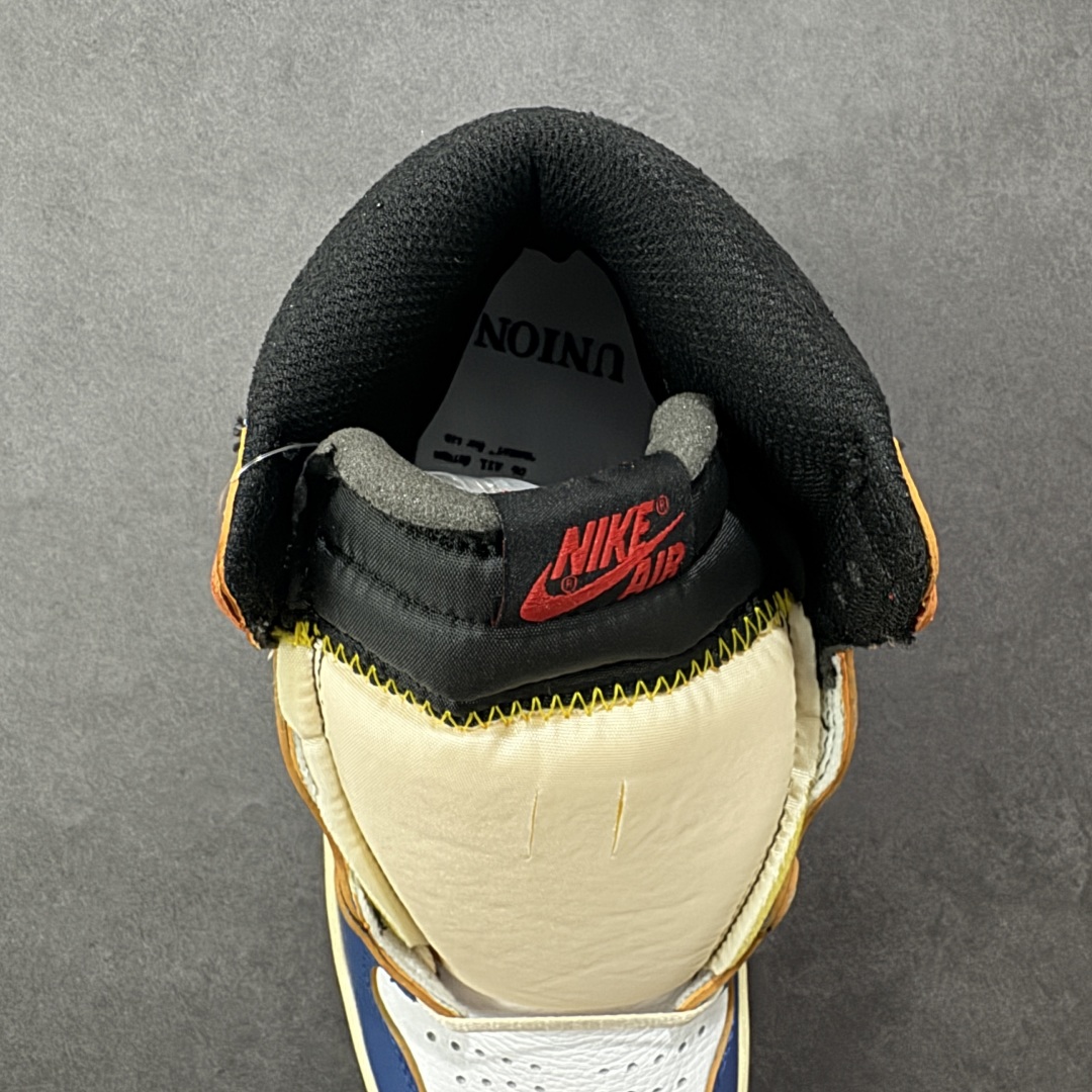 图片[7]-【头层BC版】Union x Air Jordan aj1 Retro High OG 百搭休闲文化运动篮球鞋 口碑AJ大厂出品 全系列原楦原纸板开发 原厂头层皮料加持 原厂定型后跟完美效果 裁片超高清洁度 针车 细节到位 性价比十足💪🏻 货号：BV1300-146 尺码：40-47.5（半）-选品中心