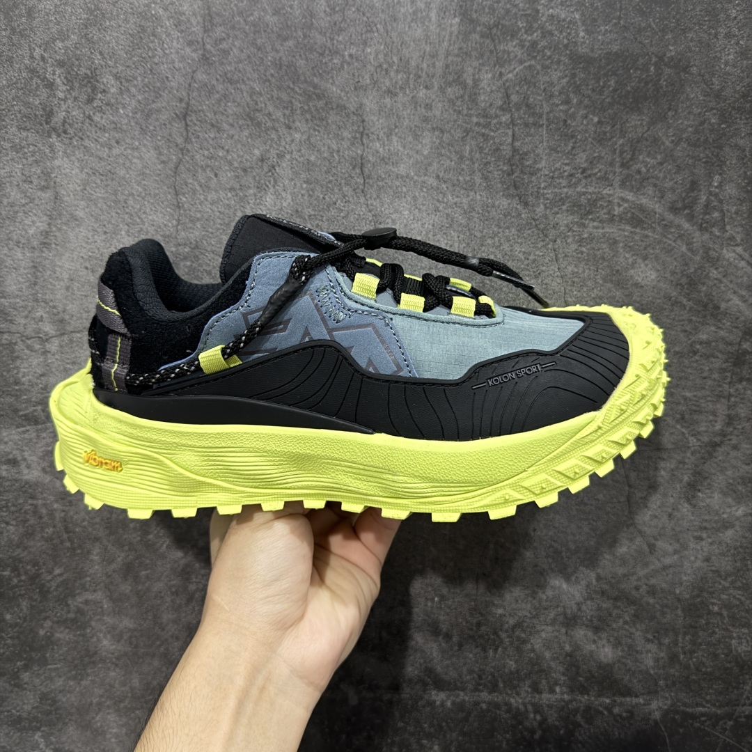 【绿x纯原】可隆KOLON SPORT LITCAMP MEGA 时尚舒适 低帮 户外防水功能鞋 男女同款 防水支撑轻便回弹 低帮徒步鞋 广东纯原大厂出品 纯原版本👏 脚感软到像踩云朵☁️—鞋面柔软贴合脚型 走石子路也不硌脚 防滑V黄金大底纹路深似锯齿，泥地、陡坡都稳稳拿捏 下雨天也不怕打滑 黑色耐脏又百搭 日常穿去上班是低调质感 进山徒步是可靠装备，从城市到山野，一双鞋承包所有 “出走计划” 尺码：36.5-46-选品中心