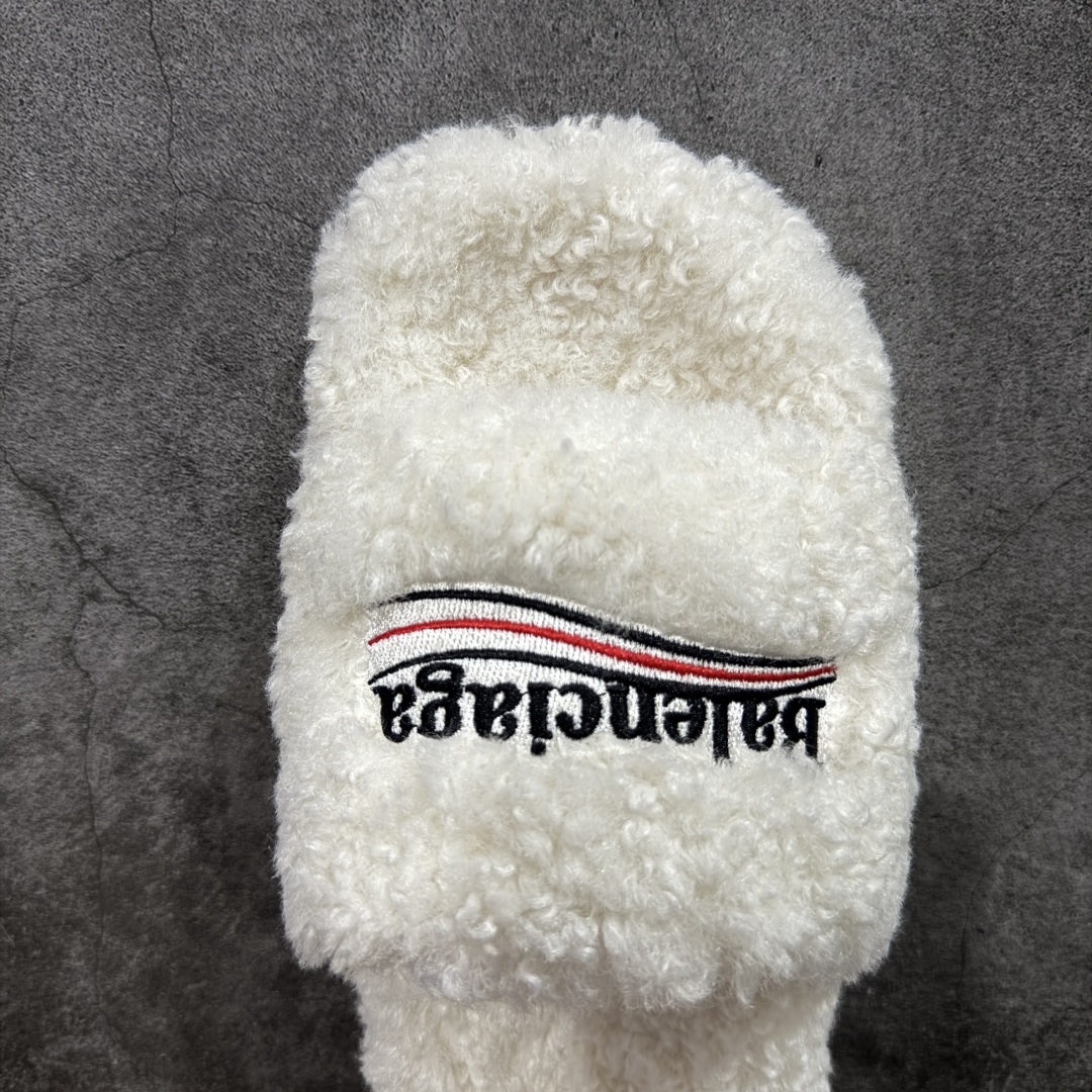 图片[5]-【顶级外贸版本】Balenciaga 巴黎世家 顶级专柜 秋冬限定 巴黎世家羊毛毛拖拖鞋 巴黎时装周新款 小红书推荐 原版开模 代购版本 进口小羊毛 原版字母拼色 原版私膜发泡大底 全套专柜包装 尺码：35 36 37 38 39 40 41 42 43 44 45-选品中心