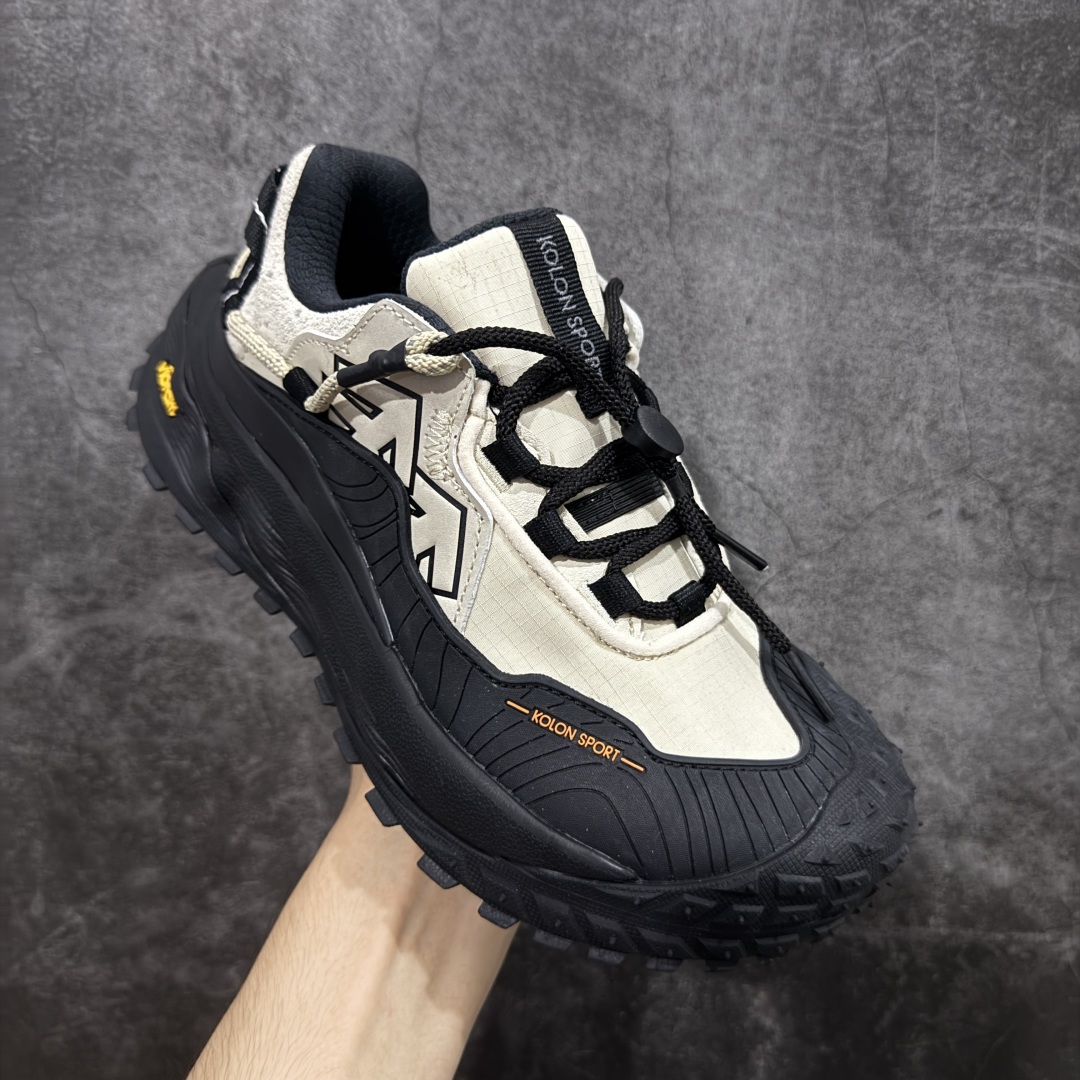 图片[3]-【绿x纯原】可隆KOLON SPORT LITCAMP MEGA 时尚舒适 低帮 户外防水功能鞋 男女同款 防水支撑轻便回弹 低帮徒步鞋 广东纯原大厂出品 纯原版本👏 脚感软到像踩云朵☁️—鞋面柔软贴合脚型 走石子路也不硌脚 防滑V黄金大底纹路深似锯齿，泥地、陡坡都稳稳拿捏 下雨天也不怕打滑 黑色耐脏又百搭 日常穿去上班是低调质感 进山徒步是可靠装备，从城市到山野，一双鞋承包所有 “出走计划” 尺码：36.5-46-选品中心