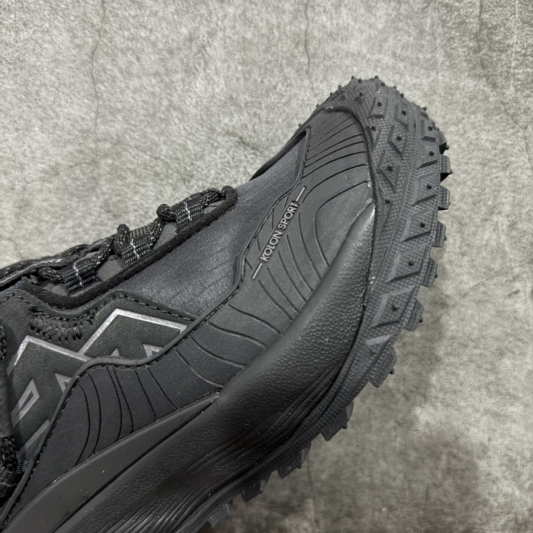 图片[6]-【绿x纯原】可隆KOLON SPORT LITCAMP MEGA 时尚舒适 低帮 户外防水功能鞋 男女同款 防水支撑轻便回弹 低帮徒步鞋 广东纯原大厂出品 纯原版本👏 脚感软到像踩云朵☁️—鞋面柔软贴合脚型 走石子路也不硌脚 防滑V黄金大底纹路深似锯齿，泥地、陡坡都稳稳拿捏 下雨天也不怕打滑 黑色耐脏又百搭 日常穿去上班是低调质感 进山徒步是可靠装备，从城市到山野，一双鞋承包所有 “出走计划” 尺码：36.5-46-选品中心