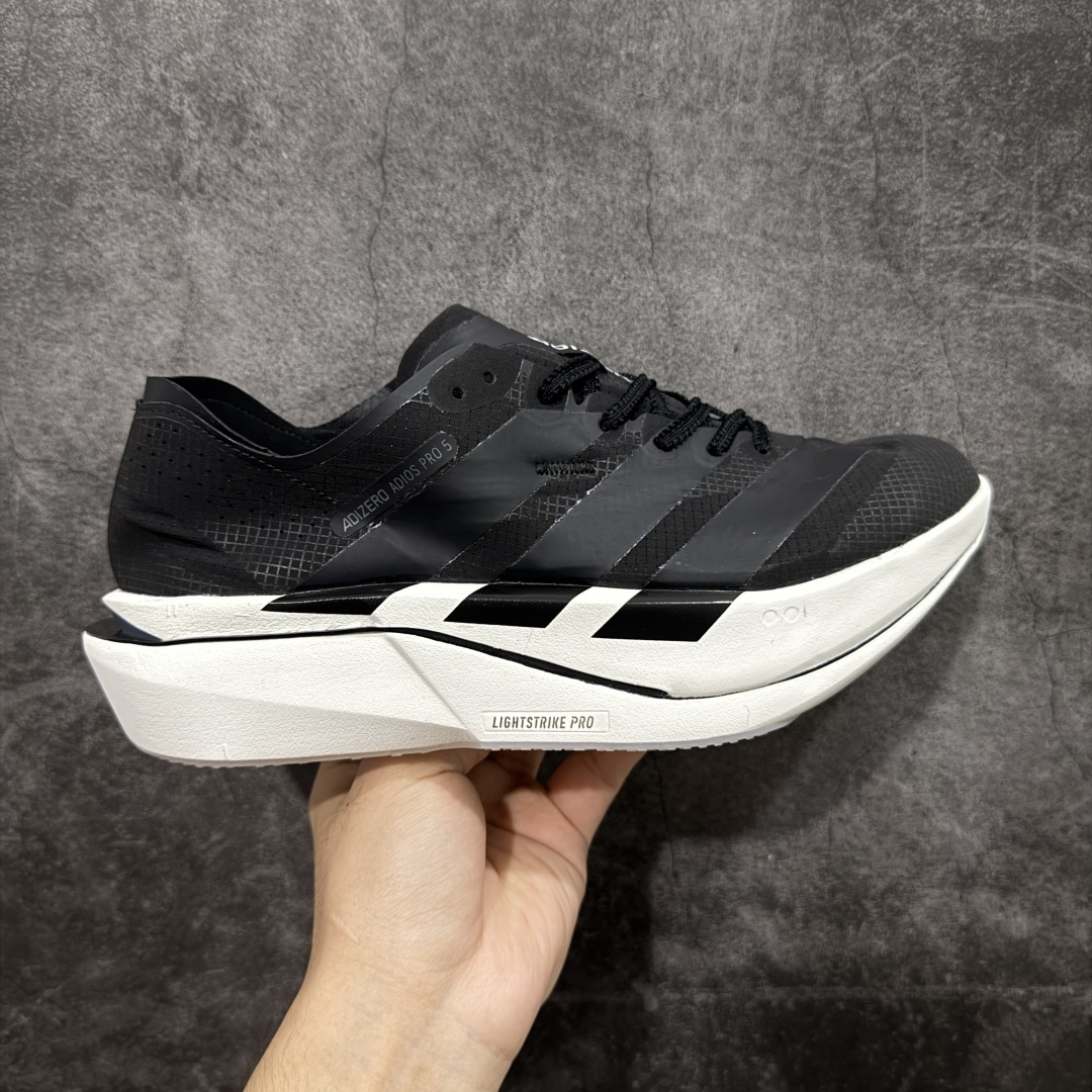 【纯原真碳】Adidas Adizero Adios Pro 5 M 阿迪达斯 耐磨减震专业跑步鞋 无论是平时训练还是马拉松 让这款跑步鞋伴你畅快开跑 兼具舒适性和结构感 搭载Lightstrike科技 为步伐注入活力 尺码：36-45 货号：JR1674-选品中心