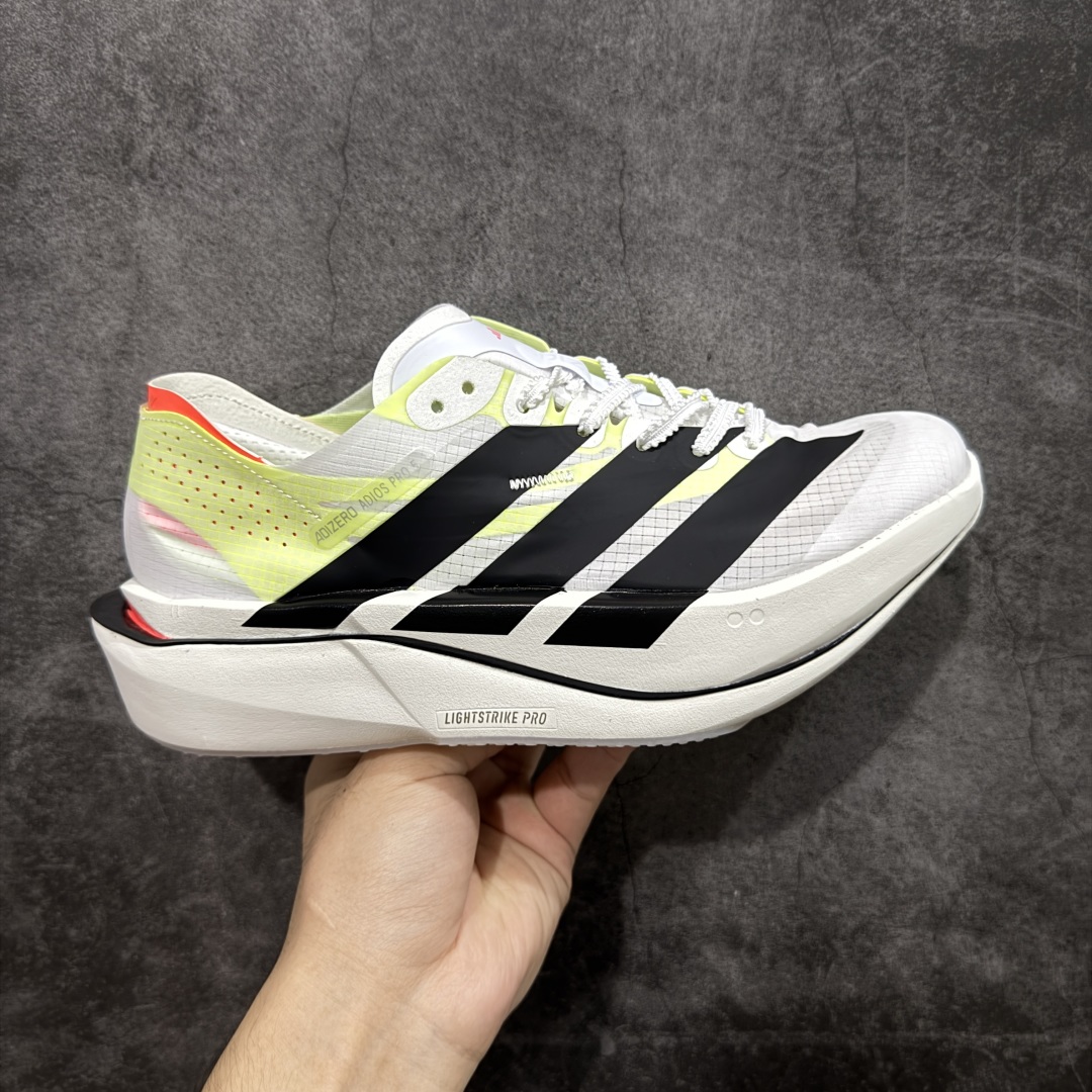 【纯原真碳】Adidas Adizero Adios Pro 5 M 阿迪达斯 耐磨减震专业跑步鞋 无论是平时训练还是马拉松 让这款跑步鞋伴你畅快开跑 兼具舒适性和结构感 搭载Lightstrike科技 为步伐注入活力 尺码：36-45 货号：JR1672-选品中心