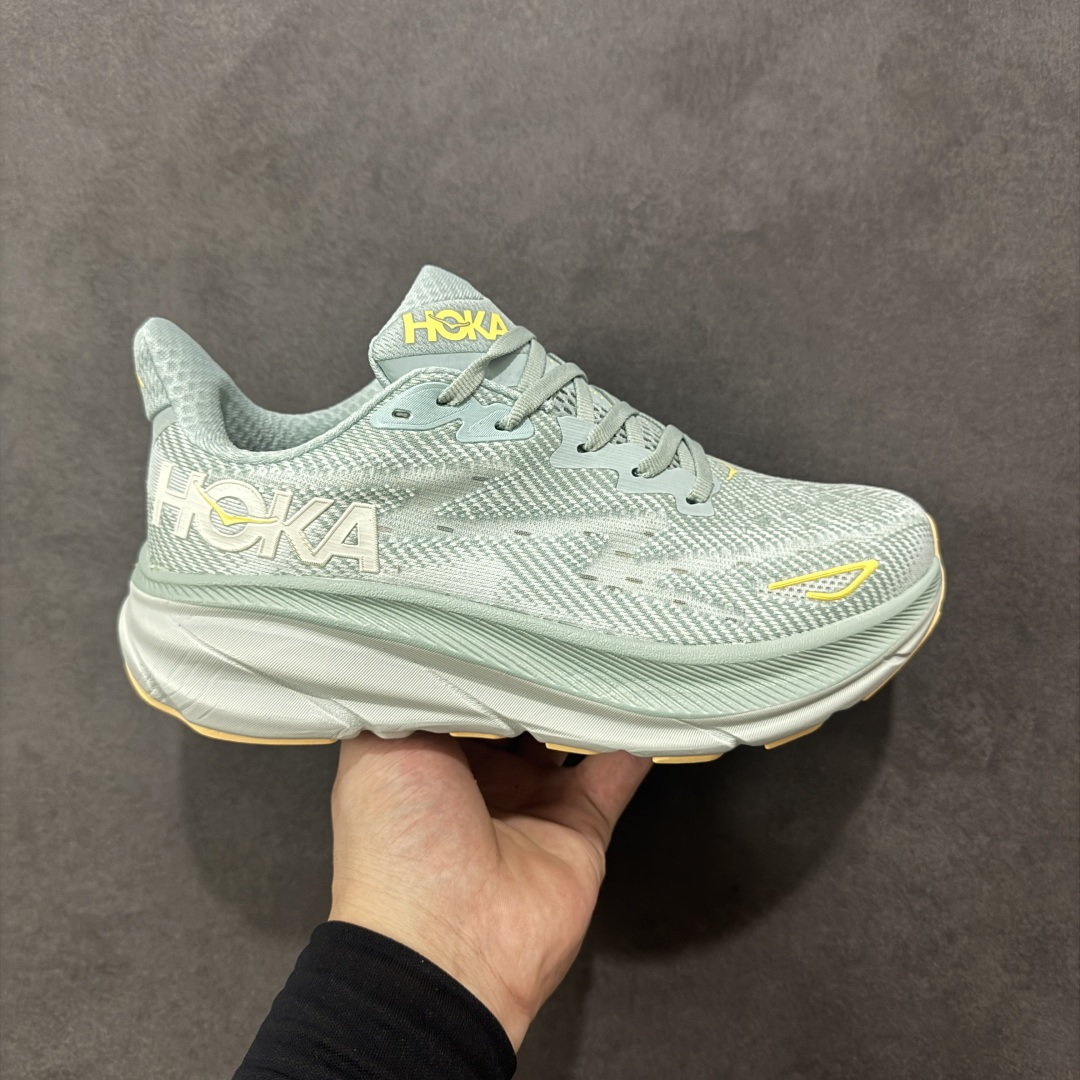 【公司级】HOKA ONE ONE Clifton 9 运动舒适 织物减震防滑耐磨 低帮 休闲跑步鞋 男女同款 云雾蓝冰流蓝 1127895-CBIF 尺码：36 36.5 37 38 38.5 39 40 40.5 41 42 42.5 43 44 44.5 45 编码：FSB220230-选品中心