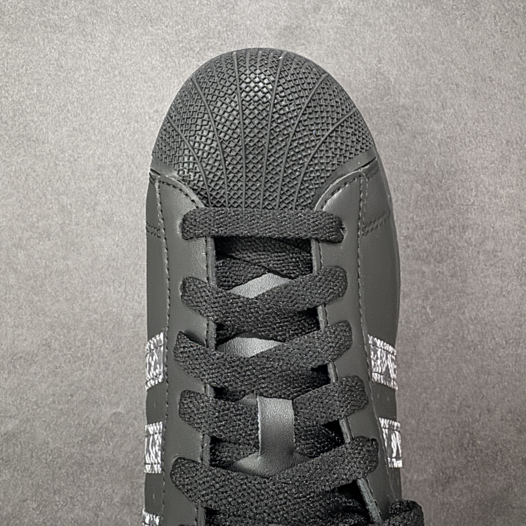 图片[8]-【H11纯原】Adidas Originals Superstar 2 黑纹 采用头层皮革饰片组合粒面牛剖革鞋面材质 2020改良全包围鞋垫 正确2020版鞋底模具及扇贝头盖片 货号：JP6058 尺码：35.5 36 36.5 37 38 38.5 39 40 40.5 41 42 42.5 43 44 44.5 45-选品中心