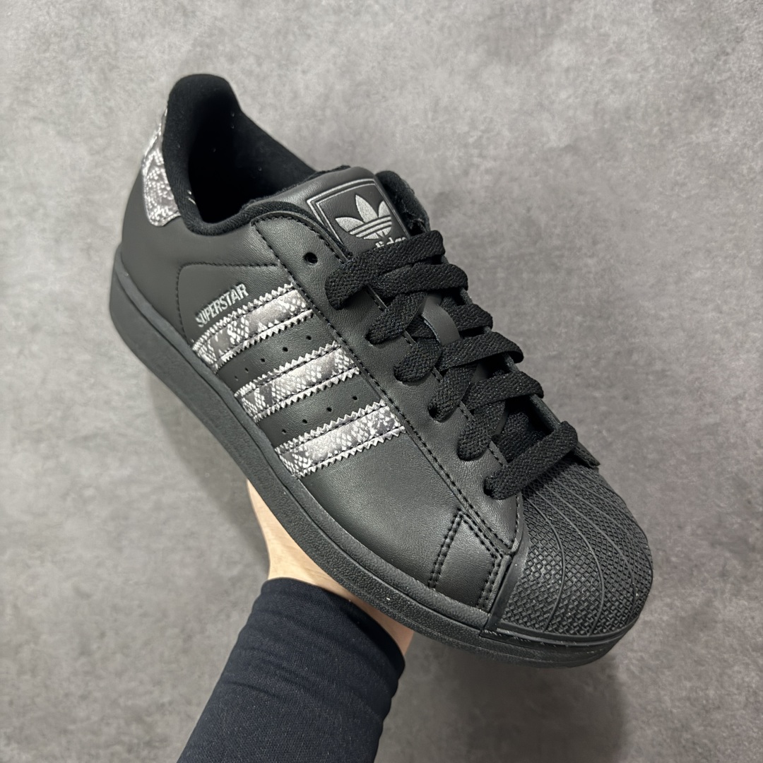 图片[3]-【H11纯原】Adidas Originals Superstar 2 黑纹 采用头层皮革饰片组合粒面牛剖革鞋面材质 2020改良全包围鞋垫 正确2020版鞋底模具及扇贝头盖片 货号：JP6058 尺码：35.5 36 36.5 37 38 38.5 39 40 40.5 41 42 42.5 43 44 44.5 45-选品中心