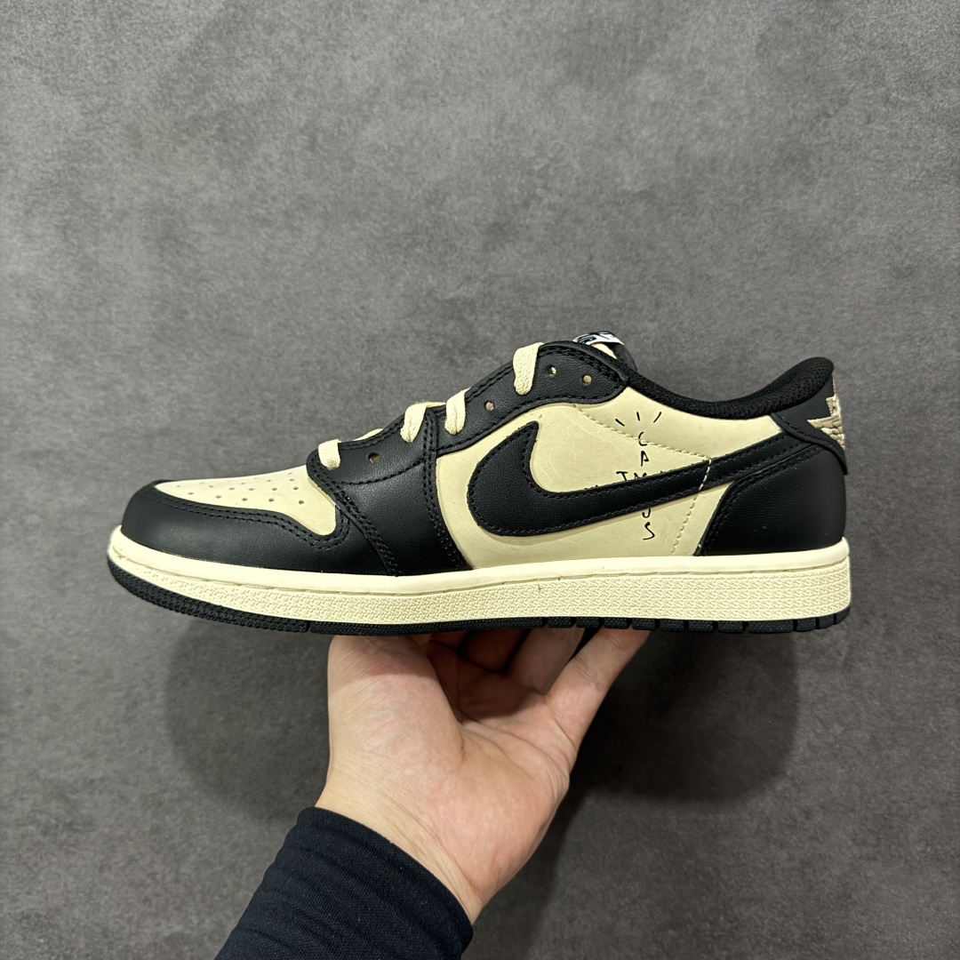 图片[2]-【全头层版】Air Jordan 1 x Travis Scott AJ1 x TS联名 倒钩低帮 DM7866-201 外贸大厂出品 原楦原纸板开发 全鞋电脑针车 原厂内置全掌气垫 原盒原标 免检产品 全头层皮料 完美零毛边处理 尺码：36-47.5-选品中心