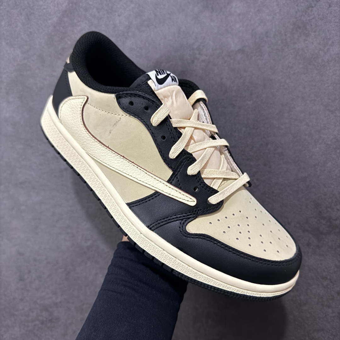 图片[3]-【全头层版】Air Jordan 1 x Travis Scott AJ1 x TS联名 倒钩低帮 DM7866-201 外贸大厂出品 原楦原纸板开发 全鞋电脑针车 原厂内置全掌气垫 原盒原标 免检产品 全头层皮料 完美零毛边处理 尺码：36-47.5-选品中心