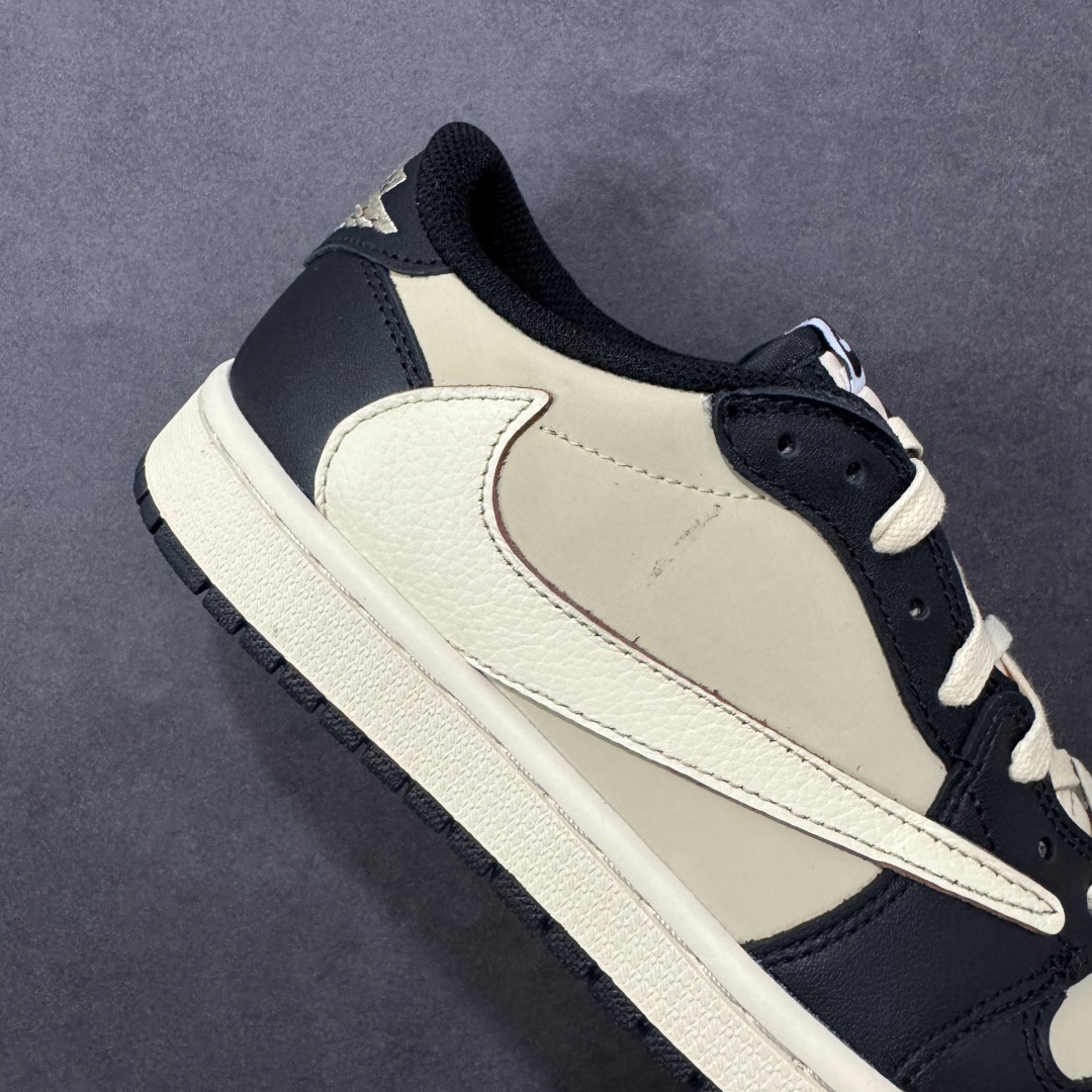 图片[6]-【全头层版】Air Jordan 1 x Travis Scott AJ1 x TS联名 倒钩低帮 DM7866-201 外贸大厂出品 原楦原纸板开发 全鞋电脑针车 原厂内置全掌气垫 原盒原标 免检产品 全头层皮料 完美零毛边处理 尺码：36-47.5-选品中心