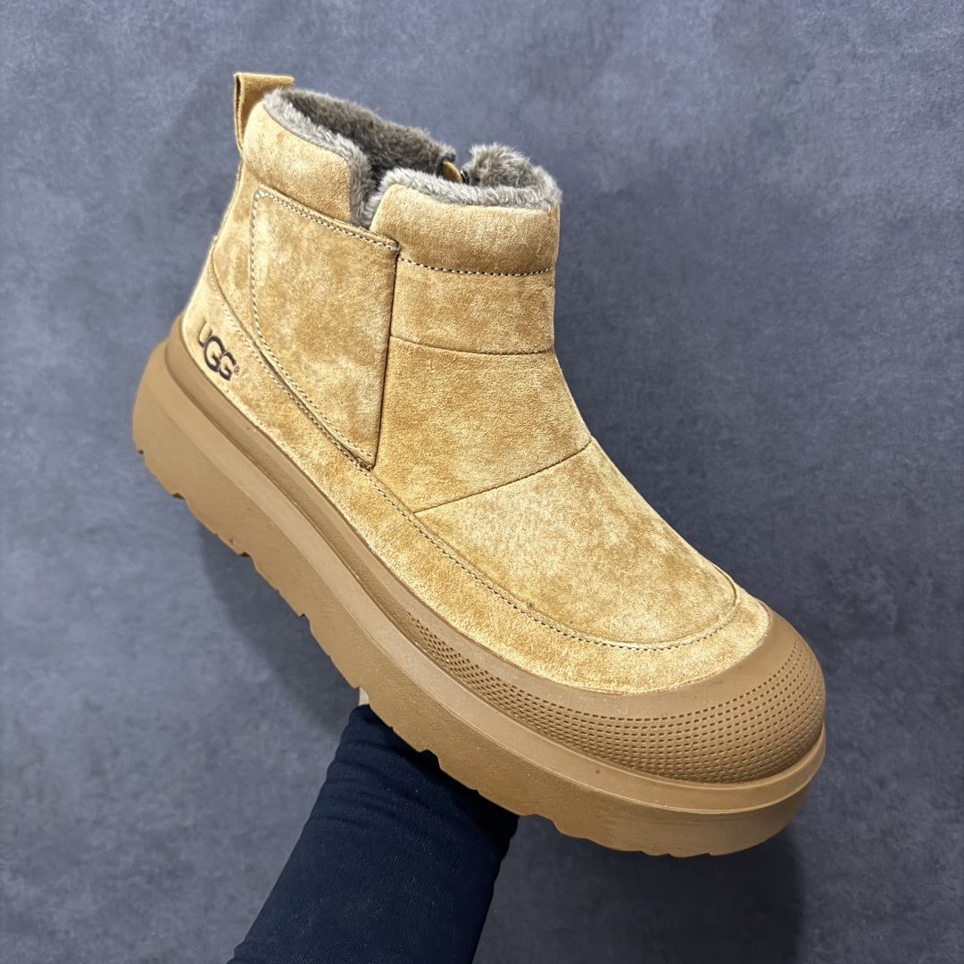 图片[3]-【莞产版本】最新官方改版新款 平台外贸专供 UGG ULTRA MINI PLATFORM 男士短靴冬季中性雪地鞋 U6337M 十年品牌制鞋代工厂生产线出品 注重每一处细节 隆丰A级羊皮毛一体 完全遵循ZP工艺流程打造 尺码：38-44-选品中心