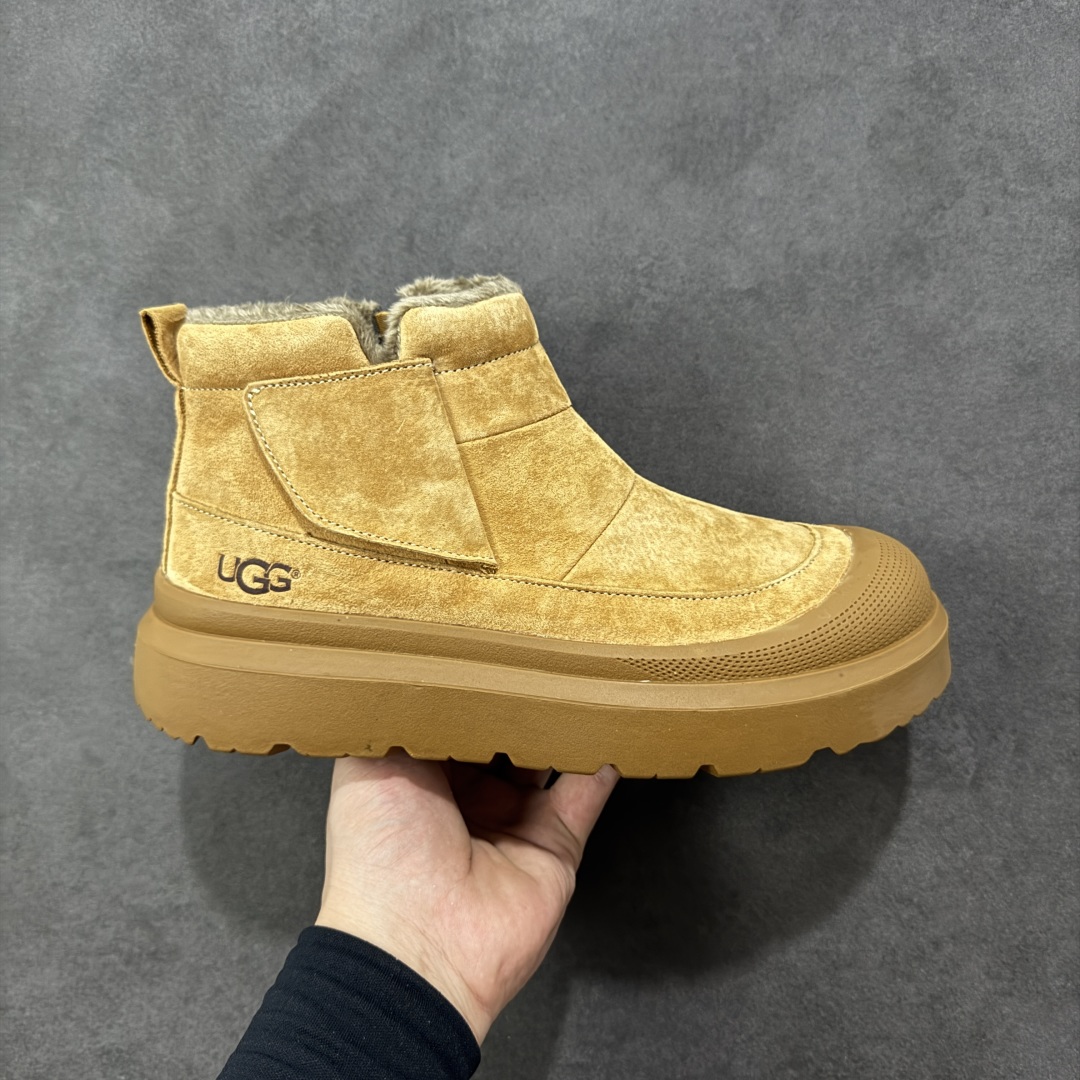 【莞产版本】最新官方改版新款 平台外贸专供 UGG ULTRA MINI PLATFORM 男士短靴冬季中性雪地鞋 U6337M 十年品牌制鞋代工厂生产线出品 注重每一处细节 隆丰A级羊皮毛一体 完全遵循ZP工艺流程打造 尺码：38-44-选品中心