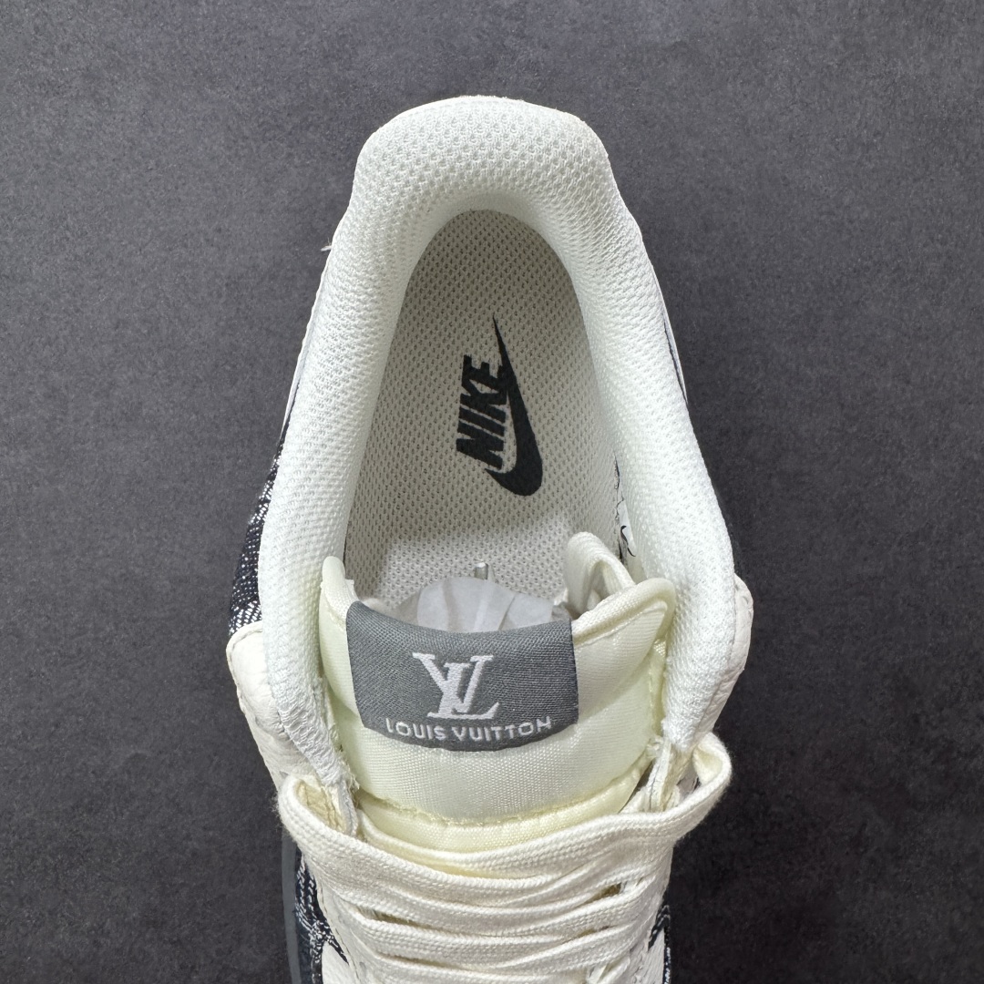 图片[7]-【定制版】NIke Air Force 107 Low “LV联名——米黑牛仔布”空军一号 低帮 运动鞋 休闲鞋 折边针车 工艺难度大 原楦头原纸板 原装鞋盒 定制五金配件 内置全掌气垫 原厂鞋底 货号：SM6668-110 尺码：36 36.5 37.5 38 38.5 39 40 40.5 41 42 42.5 43 44 44.5 45-选品中心