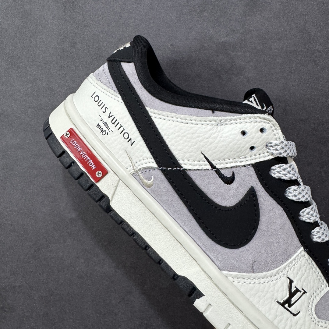 图片[6]-【定制版】Nike SB Dunk Low“LV联名——白灰黑” 高端定制 低帮休闲板鞋 定制鞋盒 Ortholite鞋垫透气防臭 大厂纯原品质出货 超高清洁度 皮料切割干净无任何毛边 细节完美 货号：YF9511-904 尺码： 36 36.5 37.5 38 38.5 39 40 40.5 41 42 42.5 43 44 44.5 45-选品中心