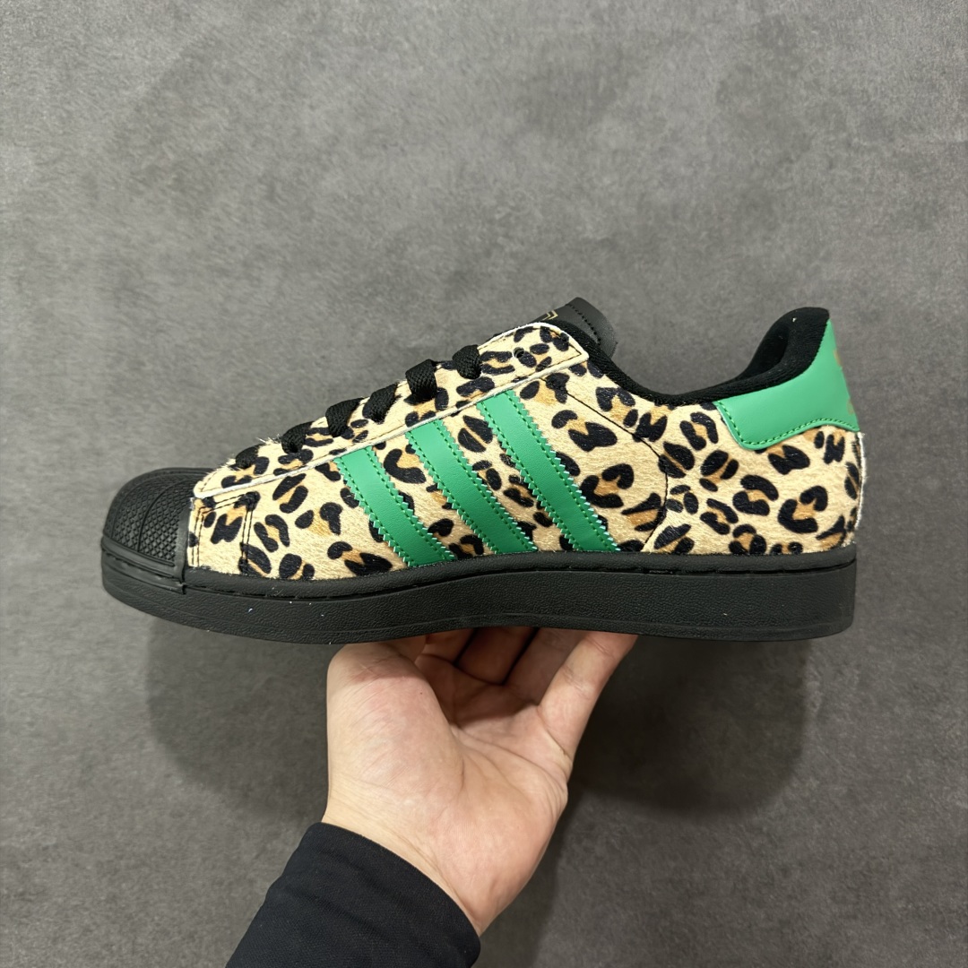 图片[2]-【GX版本】adidas originals SUPERSTAR Leopard 黑绿色 货号：JP8165 尺码：35 36 36.5 37 38.5 39 40 40.5 41 42 42.5 43 44 44.5 45-选品中心