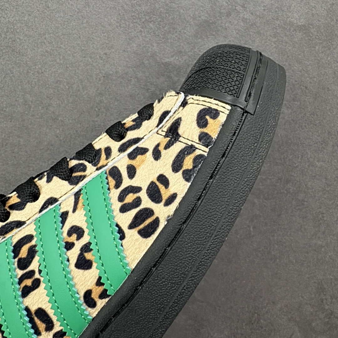 图片[5]-【GX版本】adidas originals SUPERSTAR Leopard 黑绿色 货号：JP8165 尺码：35 36 36.5 37 38.5 39 40 40.5 41 42 42.5 43 44 44.5 45-选品中心