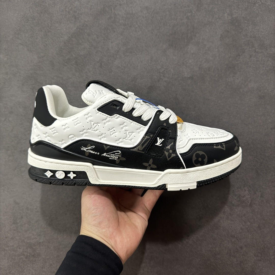 图片[7]-【GQ福利】LV Trainer 系列 经典低帮系带休闲运动百搭板鞋 原包装 原产高性价比 采用皮革鞋面材质 内里小羊皮打造及去味海玻璃脚垫，空胶工艺，外置耐磨橡胶大底 外贸客订回流 白菜价跑量 尺码：36-46-选品中心