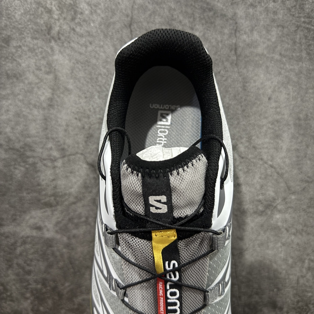 图片[8]-【巅峰版】 Salomon XT-6 萨洛蒙复古潮流户外机能登山跑鞋 477390 纯原外贸平台特供订单 耗时半年巨作 全套原纸板楦头开发 原厂特供网布配套加持 确保原汁原味 完美呈现版型 原档数据独家私模五层组合大底 原装Ortholite轻量化鞋垫 中底布带钢印编号 原厂TPU锁扣 进口港宝加持 后跟自然饱满 还原公司包裹性 鞋面以“锯齿”状的包裹系统呈现 在基色底之下加入了各种色点缀 将公司的最新技术和时尚前卫的造型融入耐用的长跑款式中 鞋面由 TPU 薄膜制成 并焊接在高耐磨网眼上 使其既时尚又坚固 由 ACS底盘支撑 可增强稳定性和支撑力 以及由橡胶凸耳 Contragrip外底覆盖的 EVA 缓冲中底 旨在应对崎岖的地形 鞋舌上的彩色Salomon 标签、Quicklace 系统以及鞋头、鞋舌和鞋跟上的附加品牌使细节更加完美 让穿着者可以轻松驾驭户外与通勤下的任何运动生活场景 无缝鞋身户外随意纵横 颜值与脚感兼备 出街通勤 绝对非常吸睛 你值得拥有 尺码：36 36.5 37.5 38 38.5 39 40 40.5 41 42 42.5 43 44 44.5 45-选品中心