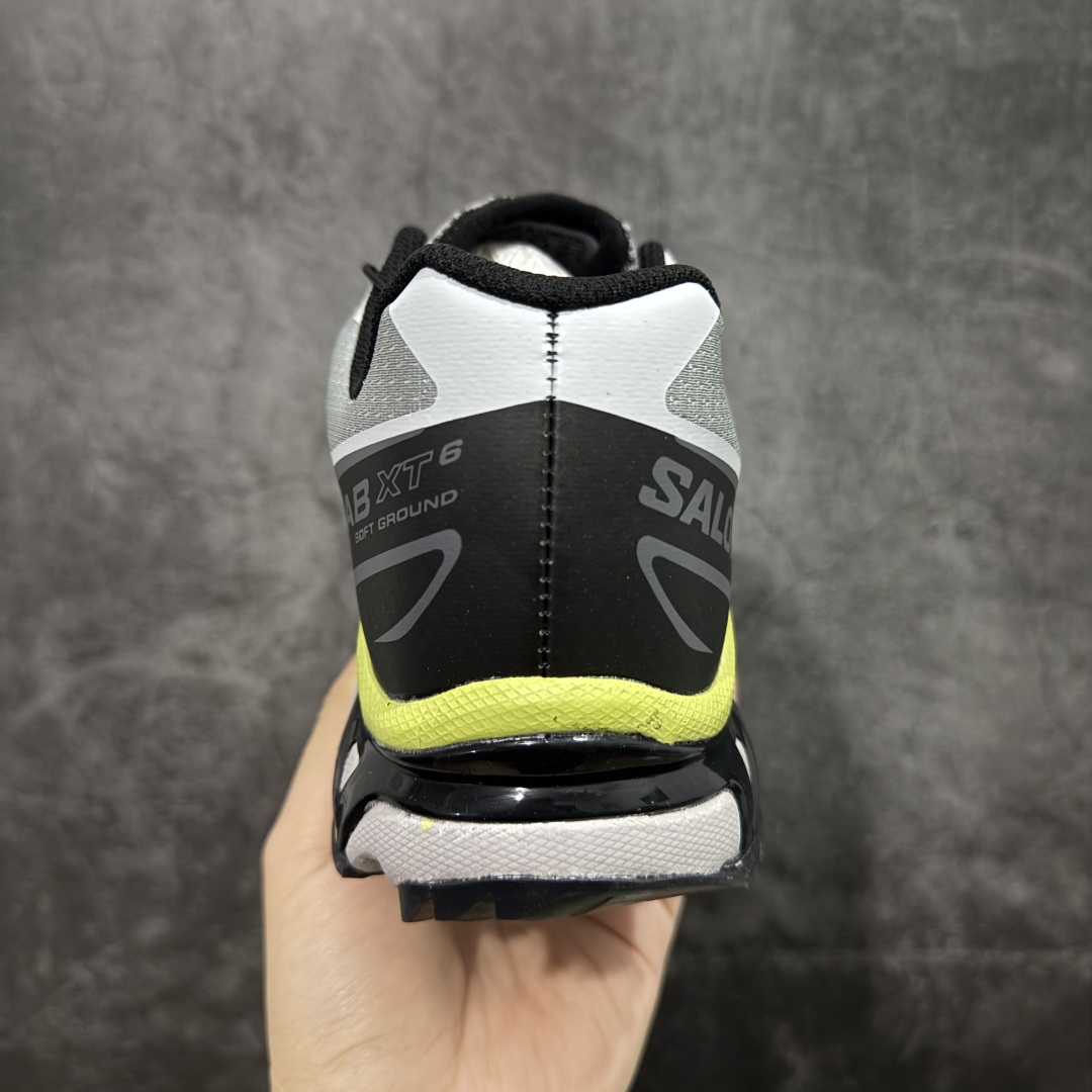 图片[4]-【巅峰版】 Salomon XT-6 萨洛蒙复古潮流户外机能登山跑鞋 477390 纯原外贸平台特供订单 耗时半年巨作 全套原纸板楦头开发 原厂特供网布配套加持 确保原汁原味 完美呈现版型 原档数据独家私模五层组合大底 原装Ortholite轻量化鞋垫 中底布带钢印编号 原厂TPU锁扣 进口港宝加持 后跟自然饱满 还原公司包裹性 鞋面以“锯齿”状的包裹系统呈现 在基色底之下加入了各种色点缀 将公司的最新技术和时尚前卫的造型融入耐用的长跑款式中 鞋面由 TPU 薄膜制成 并焊接在高耐磨网眼上 使其既时尚又坚固 由 ACS底盘支撑 可增强稳定性和支撑力 以及由橡胶凸耳 Contragrip外底覆盖的 EVA 缓冲中底 旨在应对崎岖的地形 鞋舌上的彩色Salomon 标签、Quicklace 系统以及鞋头、鞋舌和鞋跟上的附加品牌使细节更加完美 让穿着者可以轻松驾驭户外与通勤下的任何运动生活场景 无缝鞋身户外随意纵横 颜值与脚感兼备 出街通勤 绝对非常吸睛 你值得拥有 尺码：36 36.5 37.5 38 38.5 39 40 40.5 41 42 42.5 43 44 44.5 45-选品中心