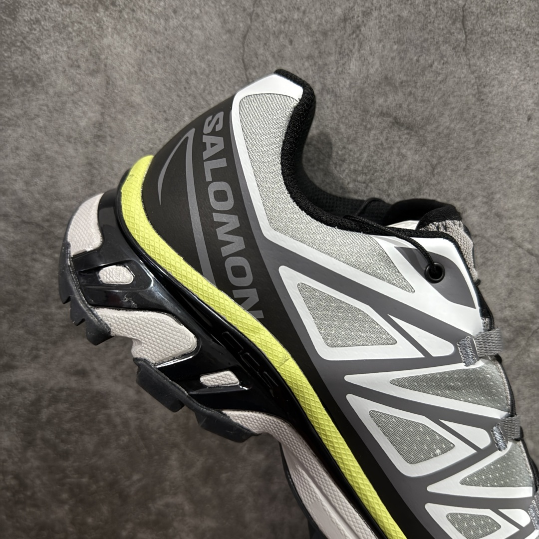 图片[7]-【巅峰版】 Salomon XT-6 萨洛蒙复古潮流户外机能登山跑鞋 477390 纯原外贸平台特供订单 耗时半年巨作 全套原纸板楦头开发 原厂特供网布配套加持 确保原汁原味 完美呈现版型 原档数据独家私模五层组合大底 原装Ortholite轻量化鞋垫 中底布带钢印编号 原厂TPU锁扣 进口港宝加持 后跟自然饱满 还原公司包裹性 鞋面以“锯齿”状的包裹系统呈现 在基色底之下加入了各种色点缀 将公司的最新技术和时尚前卫的造型融入耐用的长跑款式中 鞋面由 TPU 薄膜制成 并焊接在高耐磨网眼上 使其既时尚又坚固 由 ACS底盘支撑 可增强稳定性和支撑力 以及由橡胶凸耳 Contragrip外底覆盖的 EVA 缓冲中底 旨在应对崎岖的地形 鞋舌上的彩色Salomon 标签、Quicklace 系统以及鞋头、鞋舌和鞋跟上的附加品牌使细节更加完美 让穿着者可以轻松驾驭户外与通勤下的任何运动生活场景 无缝鞋身户外随意纵横 颜值与脚感兼备 出街通勤 绝对非常吸睛 你值得拥有 尺码：36 36.5 37.5 38 38.5 39 40 40.5 41 42 42.5 43 44 44.5 45-选品中心