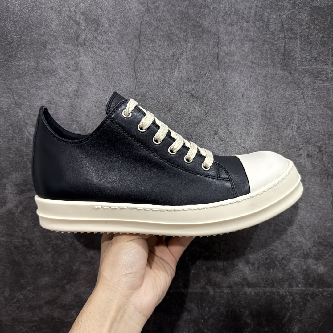 【XC2.0升级版】Rick Owens Vintage Low-Top Sneakers RO中帮西瓜头系列暗黑高街经典增高休闲运动板鞋 原厂皮批次上线 无需任何文案吹嘘！货硬就是王道！ 独家购入2025最新原鞋开发！重新调整最新批次细节！ 升级采用原厂粒面小牛皮打造！同步官方配备同规格材料布袋！标配原盒 加固硬盒外套 高标准出货！ PS：退换布袋丢失扣20 请知悉！ 尺码：38-45-选品中心