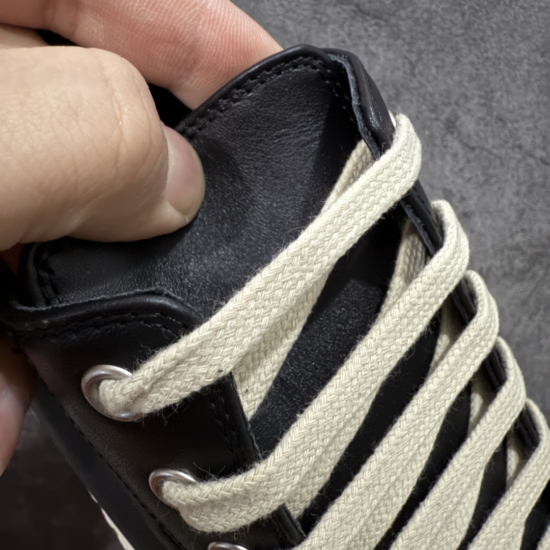 图片[6]-【XC2.0升级版】Rick Owens Vintage Low-Top Sneakers RO中帮西瓜头系列暗黑高街经典增高休闲运动板鞋 原厂皮批次上线 无需任何文案吹嘘！货硬就是王道！ 独家购入2025最新原鞋开发！重新调整最新批次细节！ 升级采用原厂粒面小牛皮打造！同步官方配备同规格材料布袋！标配原盒 加固硬盒外套 高标准出货！ PS：退换布袋丢失扣20 请知悉！ 尺码：38-45-选品中心