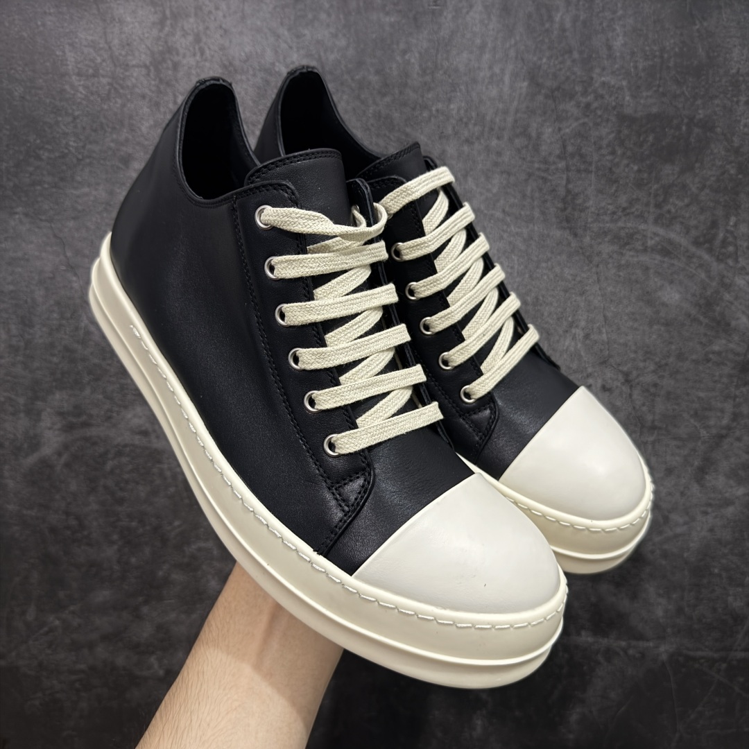【XC2.0升级版】Rick Owens Vintage Low-Top Sneakers RO中帮西瓜头系列暗黑高街经典增高休闲运动板鞋 原厂皮批次上线 无需任何文案吹嘘！货硬就是王道！ 独家购入2025最新原鞋开发！重新调整最新批次细节！ 升级采用原厂粒面小牛皮打造！同步官方配备同规格材料布袋！标配原盒 加固硬盒外套 高标准出货！ PS：退换布袋丢失扣20 请知悉！ 尺码：38-45-选品中心