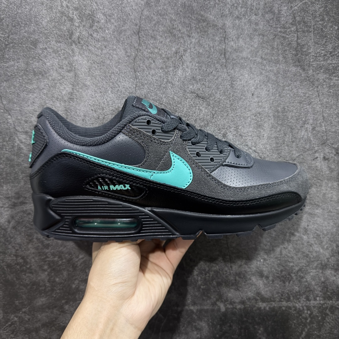 【顶级芯片版】Nike Air Max 90 舒适 复古 合成革减震防滑透气 低帮 休闲跑步鞋 黑绿 IF0670-002 鞋舌标可扫码 海外欧州过验版 原纸版原楦头 顶级90款问市 开发数月 原版开发 多道QC质检 鞋型完美复刻 原厂级别工艺 正确色卡 正确气垫蓝光 正确大底 独家私模 采用进口头层牛皮拼接 定位高端市场 行业标杆工艺 尺码：40 40.5 41 42 42.5 43 44 44.5 45 46-选品中心