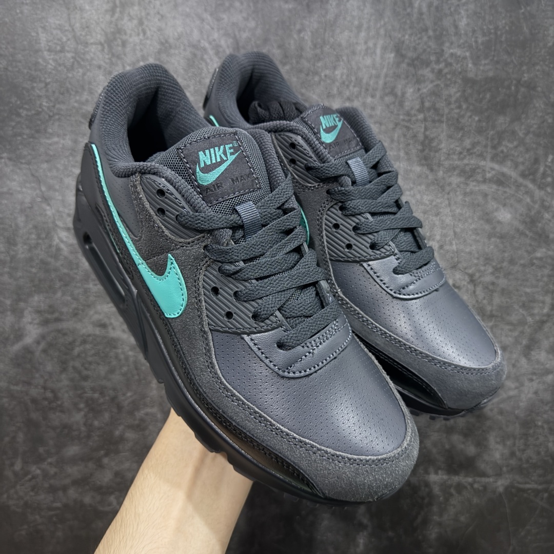 【顶级芯片版】Nike Air Max 90 舒适 复古 合成革减震防滑透气 低帮 休闲跑步鞋 黑绿 IF0670-002 鞋舌标可扫码 海外欧州过验版 原纸版原楦头 顶级90款问市 开发数月 原版开发 多道QC质检 鞋型完美复刻 原厂级别工艺 正确色卡 正确气垫蓝光 正确大底 独家私模 采用进口头层牛皮拼接 定位高端市场 行业标杆工艺 尺码：40 40.5 41 42 42.5 43 44 44.5 45 46-选品中心