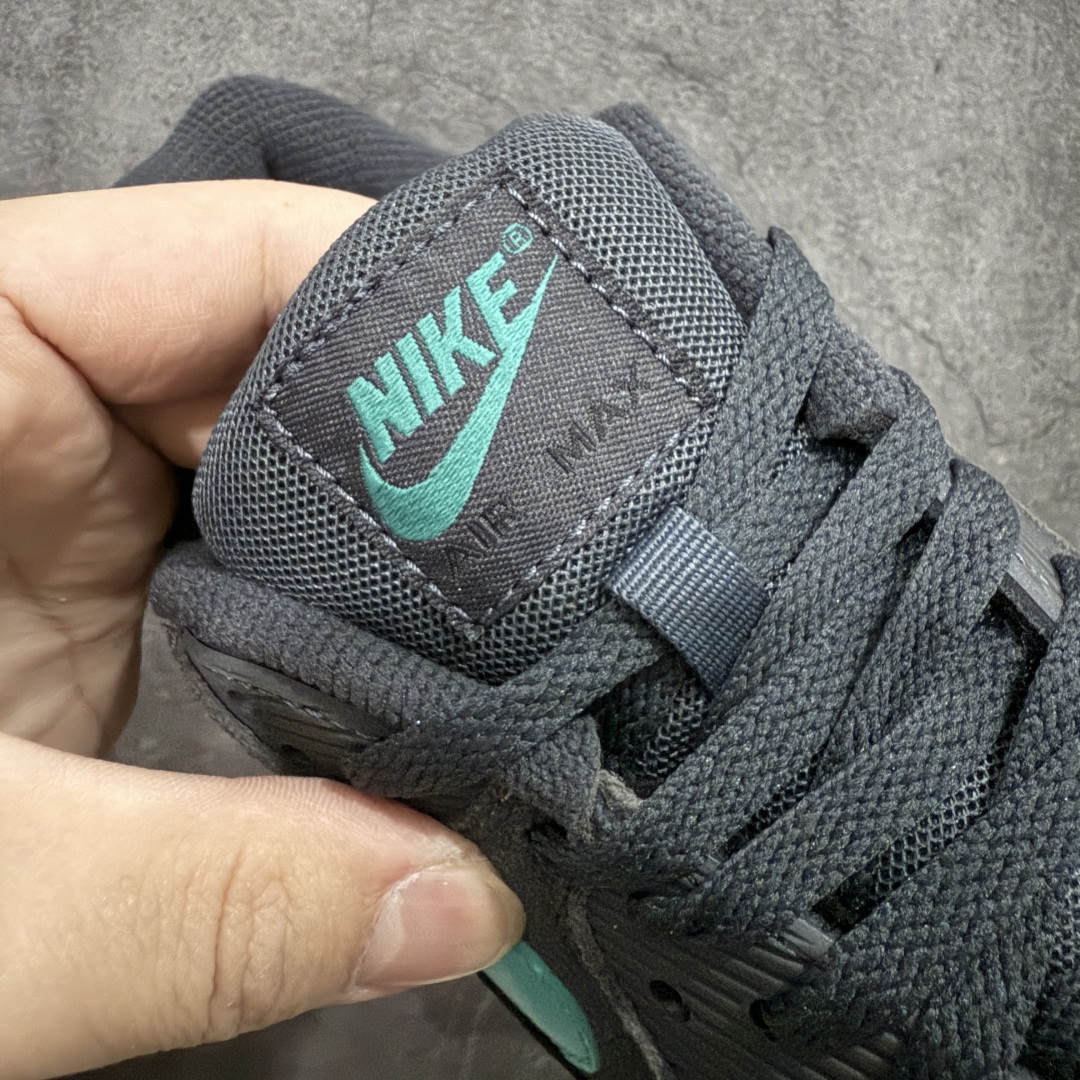 图片[6]-【顶级芯片版】Nike Air Max 90 舒适 复古 合成革减震防滑透气 低帮 休闲跑步鞋 黑绿 IF0670-002 鞋舌标可扫码 海外欧州过验版 原纸版原楦头 顶级90款问市 开发数月 原版开发 多道QC质检 鞋型完美复刻 原厂级别工艺 正确色卡 正确气垫蓝光 正确大底 独家私模 采用进口头层牛皮拼接 定位高端市场 行业标杆工艺 尺码：40 40.5 41 42 42.5 43 44 44.5 45 46-选品中心