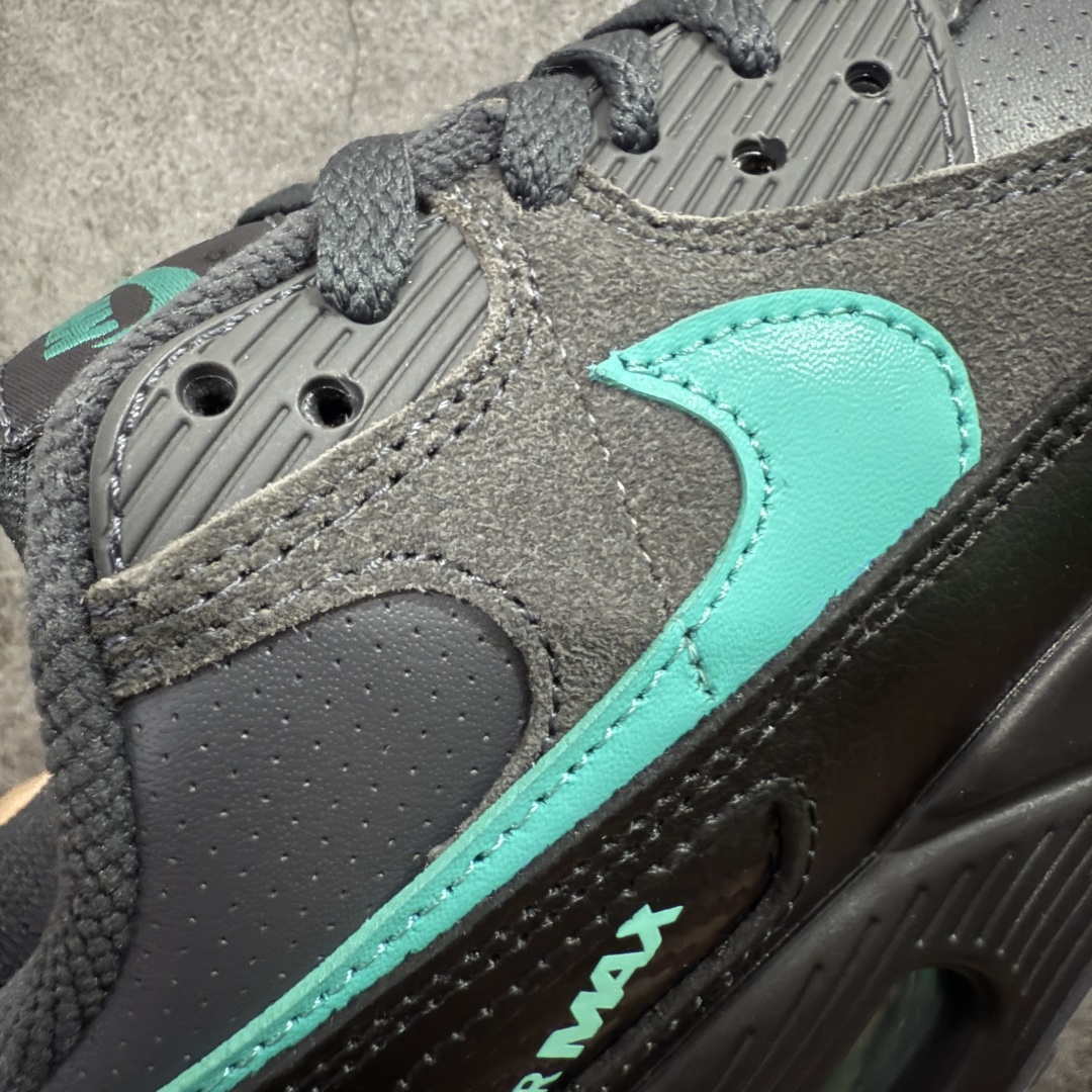 图片[4]-【顶级芯片版】Nike Air Max 90 舒适 复古 合成革减震防滑透气 低帮 休闲跑步鞋 黑绿 IF0670-002 鞋舌标可扫码 海外欧州过验版 原纸版原楦头 顶级90款问市 开发数月 原版开发 多道QC质检 鞋型完美复刻 原厂级别工艺 正确色卡 正确气垫蓝光 正确大底 独家私模 采用进口头层牛皮拼接 定位高端市场 行业标杆工艺 尺码：40 40.5 41 42 42.5 43 44 44.5 45 46-选品中心