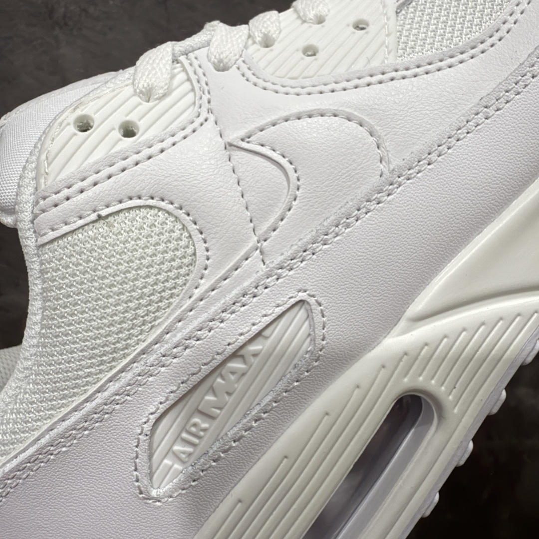 图片[4]-【顶级芯片版】Nike Air Max 90 舒适 复古 合成革减震防滑透气 低帮 休闲跑步鞋 全白纯白 CN8490-100 鞋舌标可扫码 海外欧州过验版 原纸版原楦头 顶级90款问市 开发数月 原版开发 多道QC质检 鞋型完美复刻 原厂级别工艺 正确色卡 正确气垫蓝光 正确大底 独家私模 采用进口头层牛皮拼接 定位高端市场 行业标杆工艺 尺码：40 40.5 41 42 42.5 43 44 44.5 45 46-选品中心