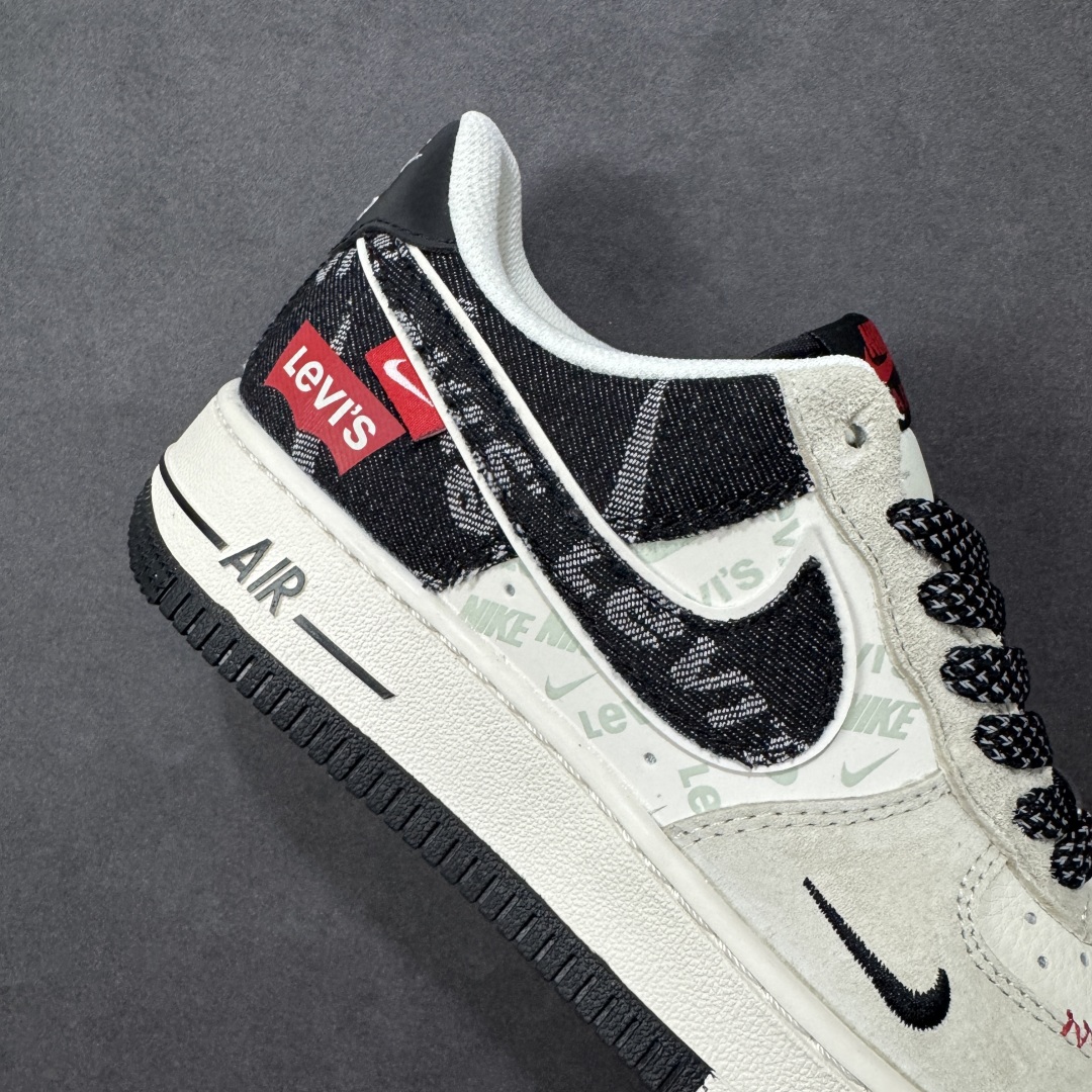 图片[6]-【定制版】Nike Air Force 1 \’07 Low “李维斯联名——米灰黑织标”空军一号 高端定制 低帮 运动鞋 休闲鞋 折边针车 工艺难度大 原楦头原纸板 原装鞋盒 定制五金配件 内置全掌气垫 原厂鞋底 货号：MZ9588-800 尺码：36 36.5 37.5 38 38.5 39 40 40.5 41 42 42.5 43 44 44.5 45-选品中心