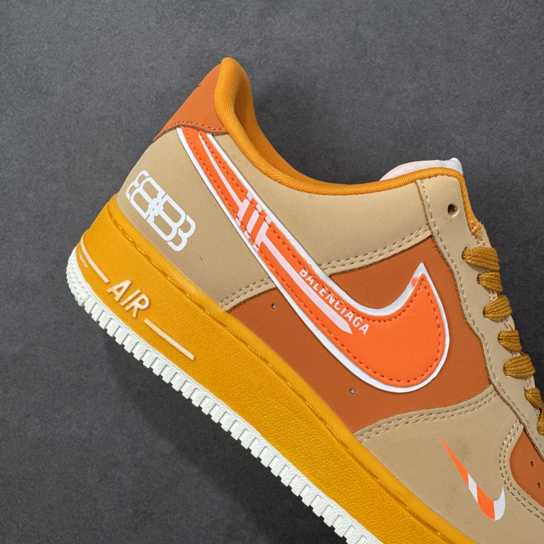 图片[6]-【定制版】NIke Air Force 1 \’07 Low “巴黎世家联名——活力橙”空军一号 低帮 运动鞋 休闲鞋 折边针车 工艺难度大 原楦头原纸板 原装鞋盒 定制五金配件 内置全掌气垫 原厂鞋底 货号：SY1388-002 尺码：36 36.5 37.5 38 38.5 39 40 40.5 41 42 42.5 43 44 44.5 45 编码：HXSA310320-选品中心