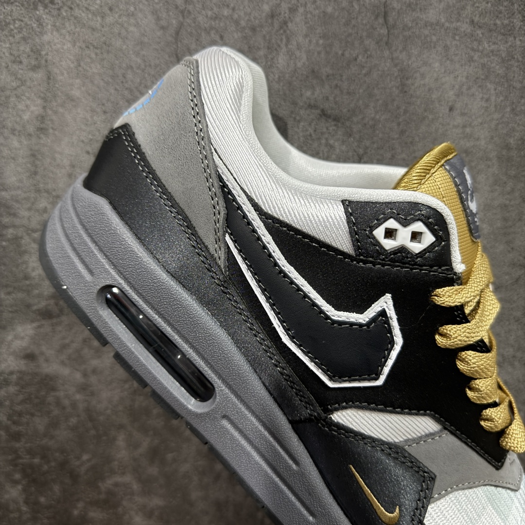 图片[7]-【外贸纯原】.SWOOSH x Nike Air Max 1 \”Big Head Mode\”舒适百搭 低帮跑步鞋 男女同款 黑灰色 IB9898-001 外贸大厂出品 原鞋购入开发 耗时数月研发 原厂皮 原厂辅料 原厂配件 原楦 原纸板 真真的 目前T1品质 尺码：36-47.5-选品中心