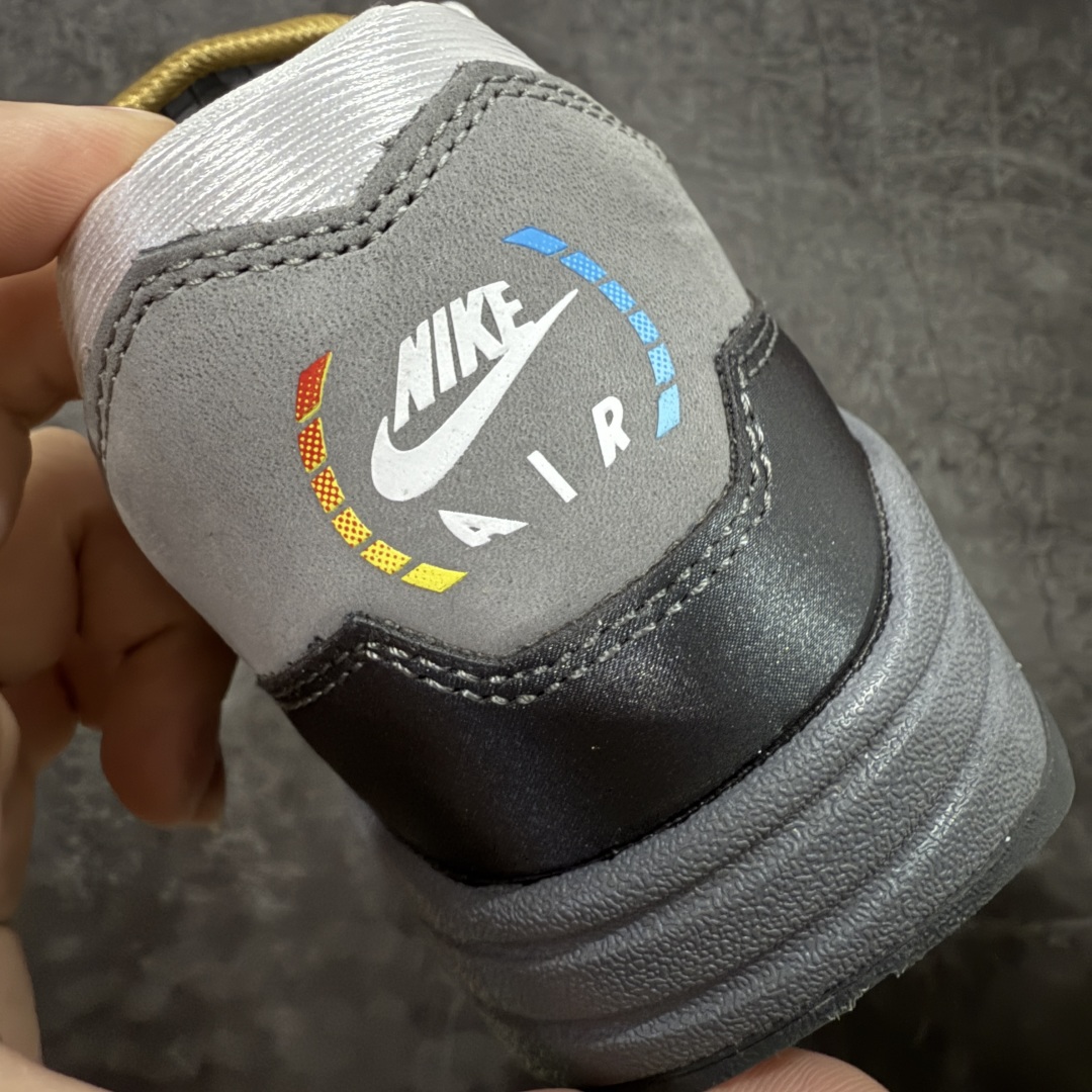 图片[2]-【外贸纯原】.SWOOSH x Nike Air Max 1 \”Big Head Mode\”舒适百搭 低帮跑步鞋 男女同款 黑灰色 IB9898-001 外贸大厂出品 原鞋购入开发 耗时数月研发 原厂皮 原厂辅料 原厂配件 原楦 原纸板 真真的 目前T1品质 尺码：36-47.5-选品中心