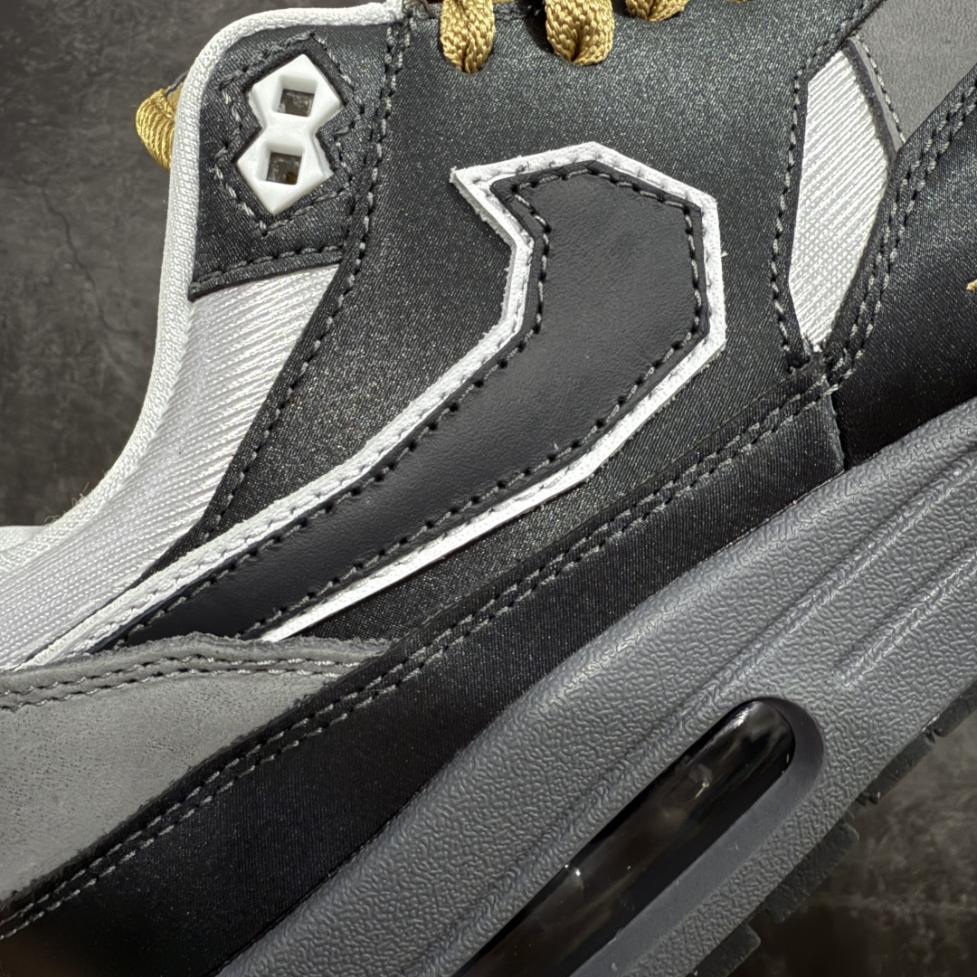 图片[3]-【外贸纯原】.SWOOSH x Nike Air Max 1 \”Big Head Mode\”舒适百搭 低帮跑步鞋 男女同款 黑灰色 IB9898-001 外贸大厂出品 原鞋购入开发 耗时数月研发 原厂皮 原厂辅料 原厂配件 原楦 原纸板 真真的 目前T1品质 尺码：36-47.5-选品中心