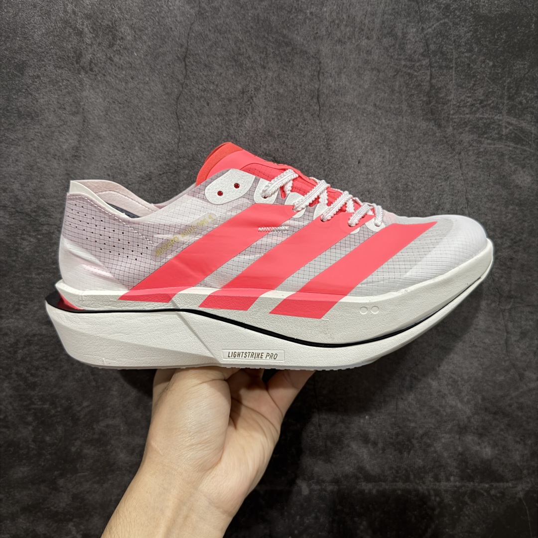 【纯原真碳】Adidas Adizero Adios Pro 5 M 阿迪达斯 耐磨减震专业跑步鞋 无论是平时训练还是马拉松 让这款跑步鞋伴你畅快开跑 兼具舒适性和结构感 搭载Lightstrike科技 为步伐注入活力 尺码：36-45 货号：JR1673-选品中心