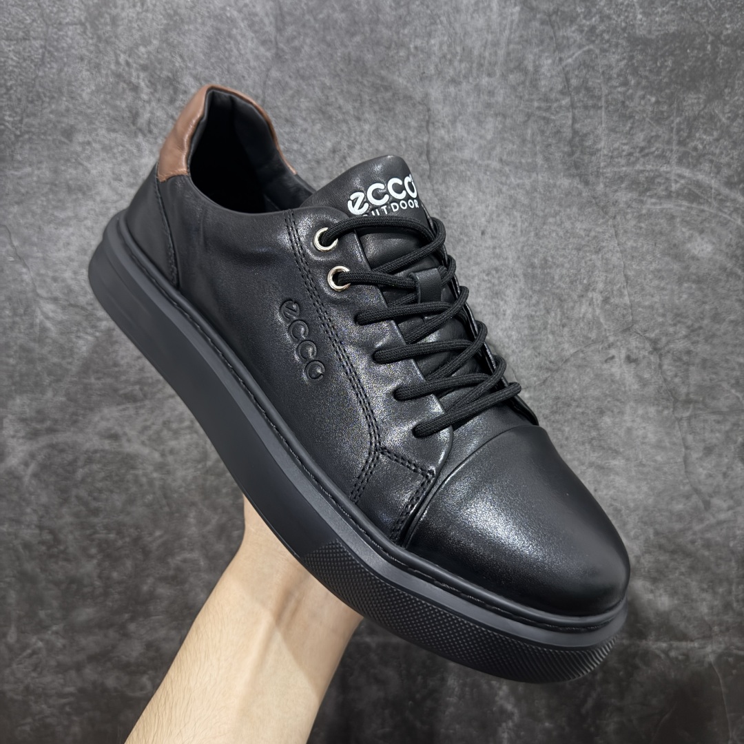 图片[3]-【莞产版本】ECCO爱步休闲鞋子男鞋 透气防水百搭休闲板鞋 柔酷7号系列经典小白鞋 鞋面采用臻选牛皮 质感丰富，脚感柔软舒适 鞋面设有GORE-TEX防水薄膜 给你贴心防水保护 简约系带 贴合脚型 橡胶鞋底 轻盈柔韧，防滑耐磨 舒适耐穿 随享出行 休闲百搭 简约利落 尺码：38 39 40 41 42 43 44（皮鞋码）-选品中心