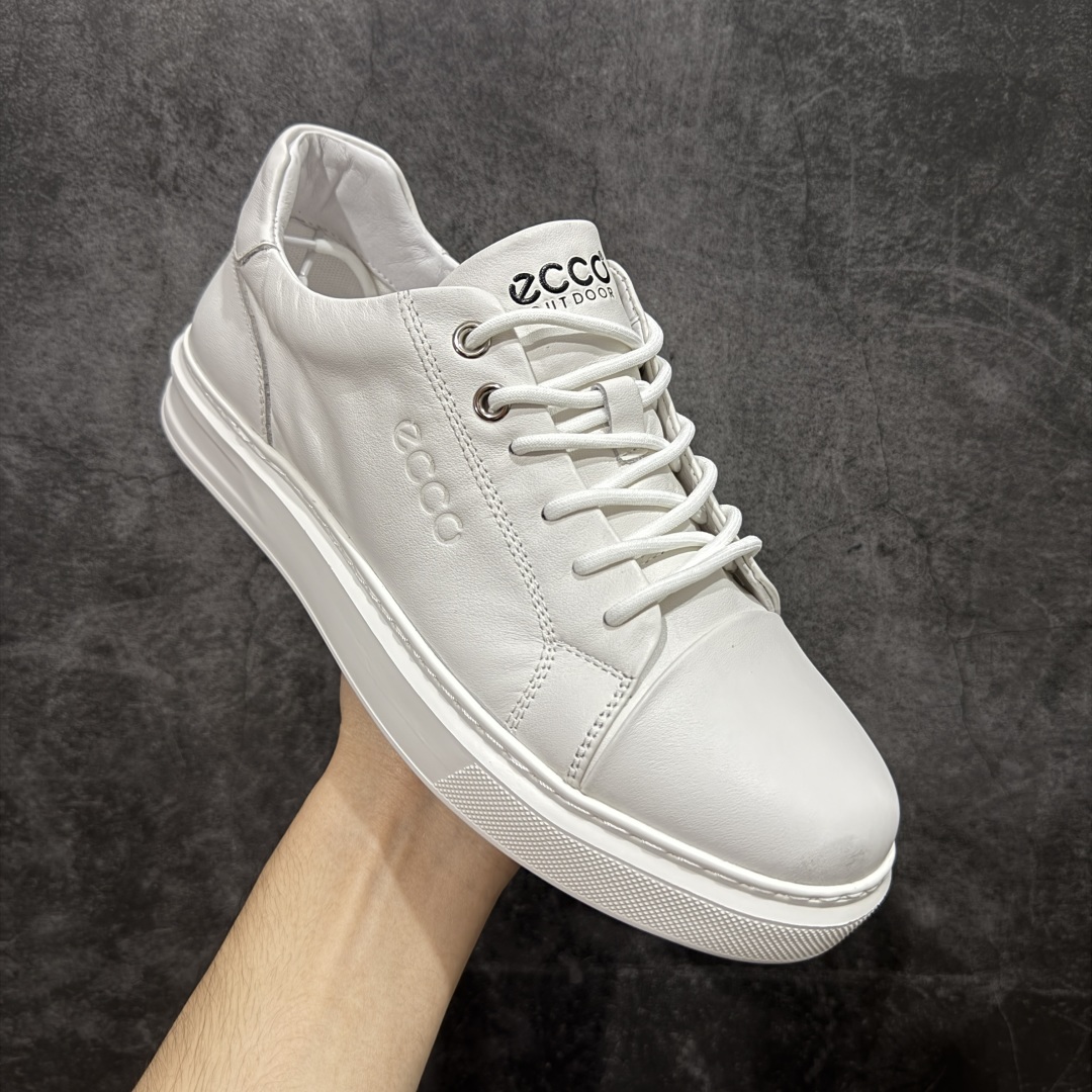 图片[3]-【莞产版本】ECCO爱步休闲鞋子男鞋 透气防水百搭休闲板鞋 柔酷7号系列经典小白鞋 鞋面采用臻选牛皮 质感丰富，脚感柔软舒适 鞋面设有GORE-TEX防水薄膜 给你贴心防水保护 简约系带 贴合脚型 橡胶鞋底 轻盈柔韧，防滑耐磨 舒适耐穿 随享出行 休闲百搭 简约利落 尺码：38 39 40 41 42 43 44（皮鞋码）-选品中心