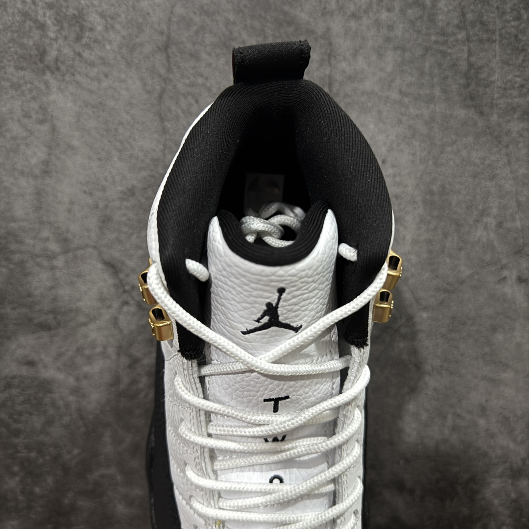 图片[8]-【顶级外贸版】Air Jordan AJ12 Retro 黑白金扣 CT8013-117 正确版本 原楦原纸板开发 原汁原味12代鞋型 进口原厂皮料 真碳板 原装材料 原厂定制金属扣 原厂电绣 细节到位 尺码：40 40.5 41 42 42.5 43 44 44.5 45 45.5 46 47.5-选品中心