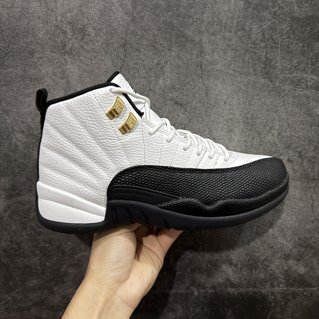 【顶级外贸版】Air Jordan AJ12 Retro 黑白金扣 CT8013-117 正确版本 原楦原纸板开发 原汁原味12代鞋型 进口原厂皮料 真碳板 原装材料 原厂定制金属扣 原厂电绣 细节到位 尺码：40 40.5 41 42 42.5 43 44 44.5 45 45.5 46 47.5-选品中心