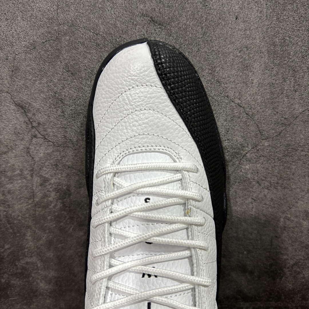 图片[5]-【顶级外贸版】Air Jordan AJ12 Retro 黑白金扣 CT8013-117 正确版本 原楦原纸板开发 原汁原味12代鞋型 进口原厂皮料 真碳板 原装材料 原厂定制金属扣 原厂电绣 细节到位 尺码：40 40.5 41 42 42.5 43 44 44.5 45 45.5 46 47.5-选品中心